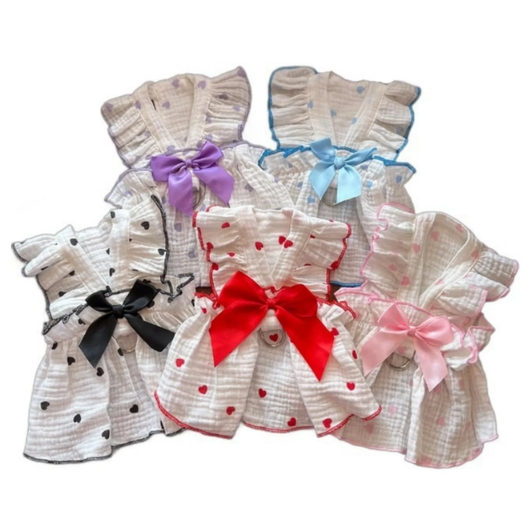 Reliable TAPBULL Dog Dresses – Heart Design Cotton 5-Pack for Small Pets Certified