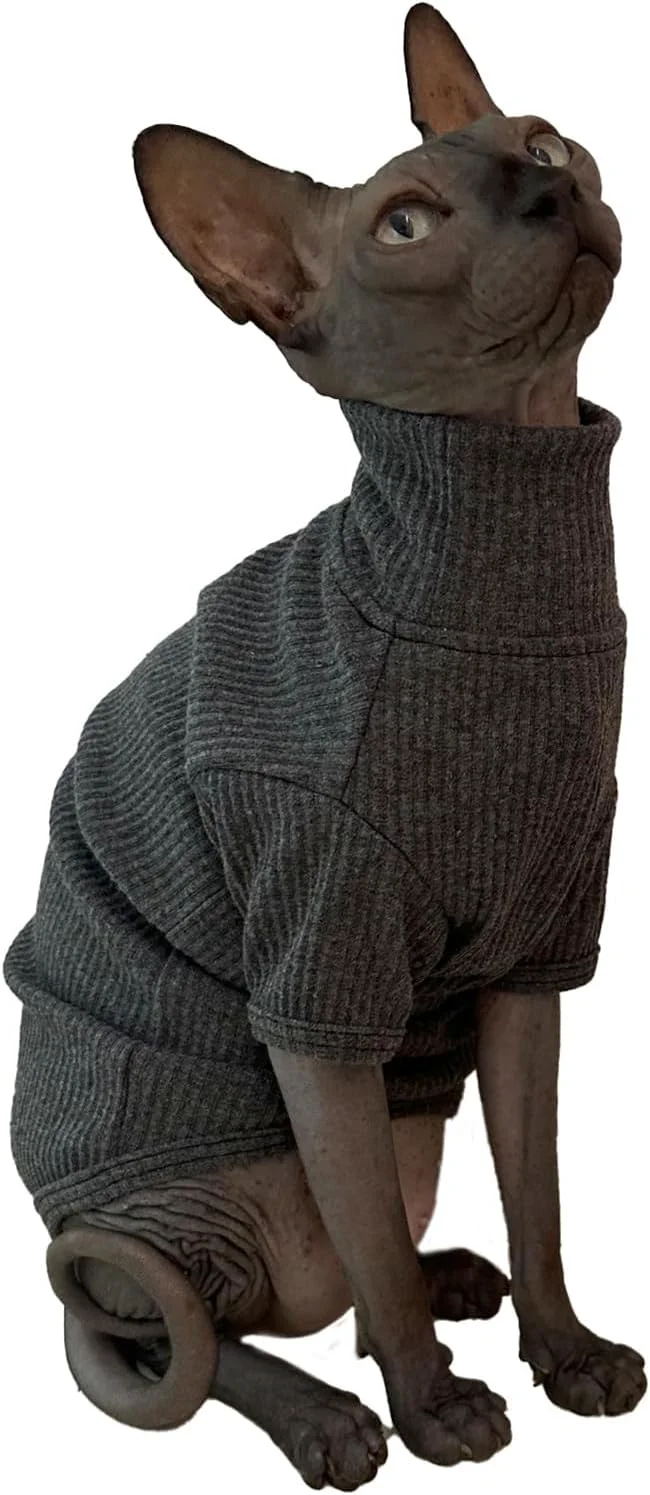 Genuine Kitipcoo Sweater for Sphynx Cat Deep Grey Sophisticated