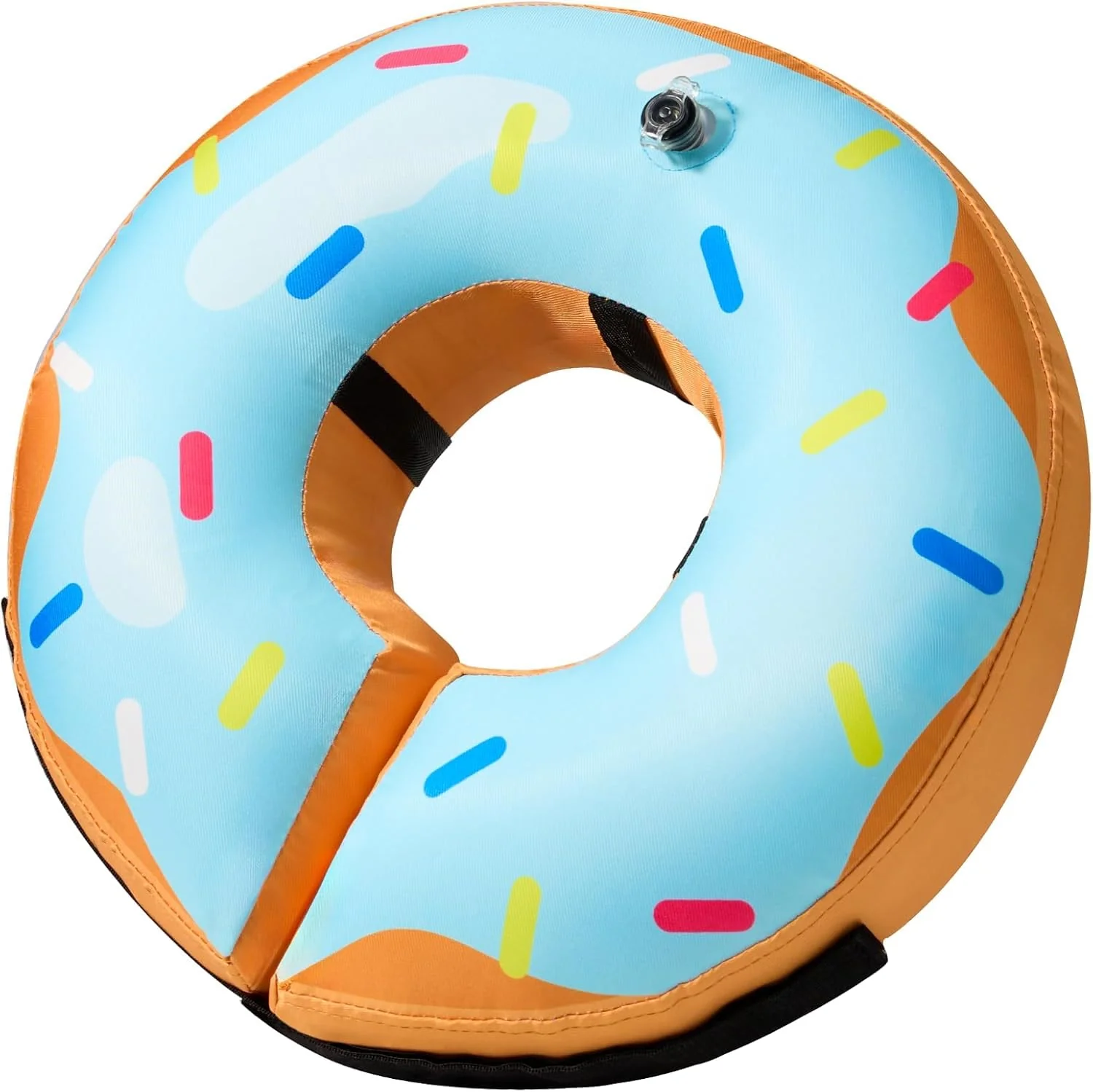 Easy-to-Use BENCMATE Inflatable Dog Cone Collar – Soft Donut E-Collar Medium Blue Natural