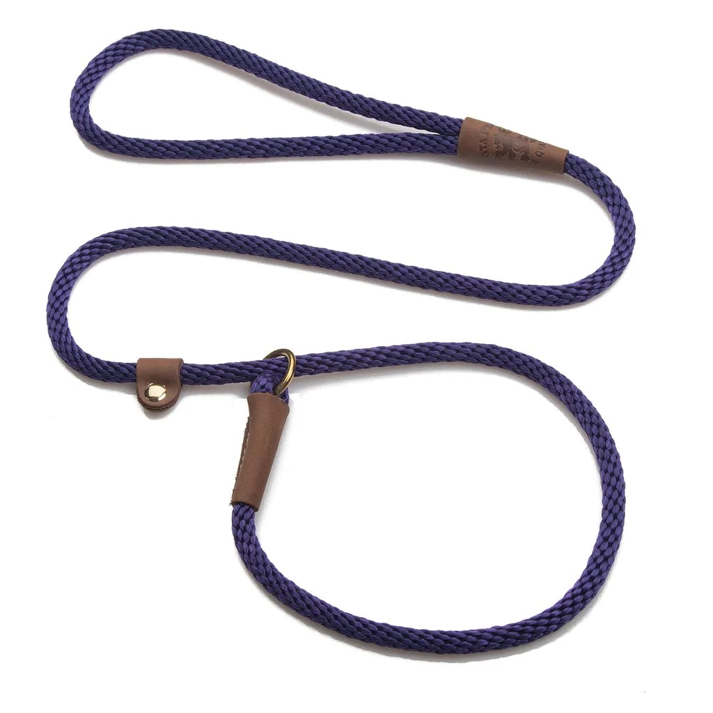 Genuine Mendota Pet Slip Leash - USA-Made Dog Lead Collar Combo - Purple - 3 8 in x 6 ft Casual