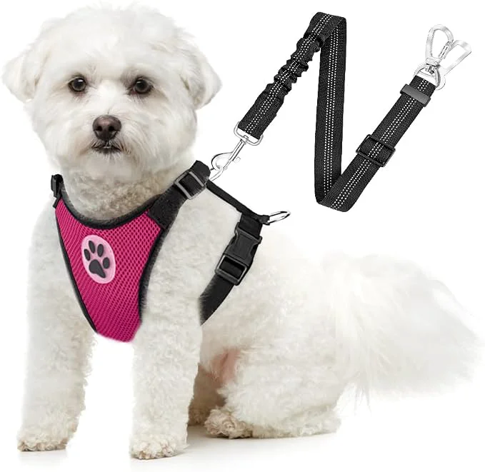 Exceptional SlowTon Dog Seat Belt Harness for Car Dog Car Harness Adjustable Mesh Premium