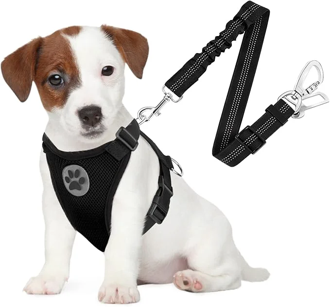 High-Quality SlowTon Dog Seat Belt Harness for Car Dog Car Harness Adjustable Mesh Sophisticated