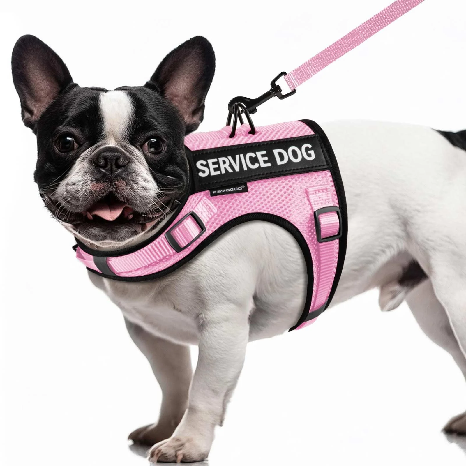 Exclusive FAYOGOO Service Dog Vest for Small Dogs - Lightweight Air Mesh Harness with Velcro Patches Proven
