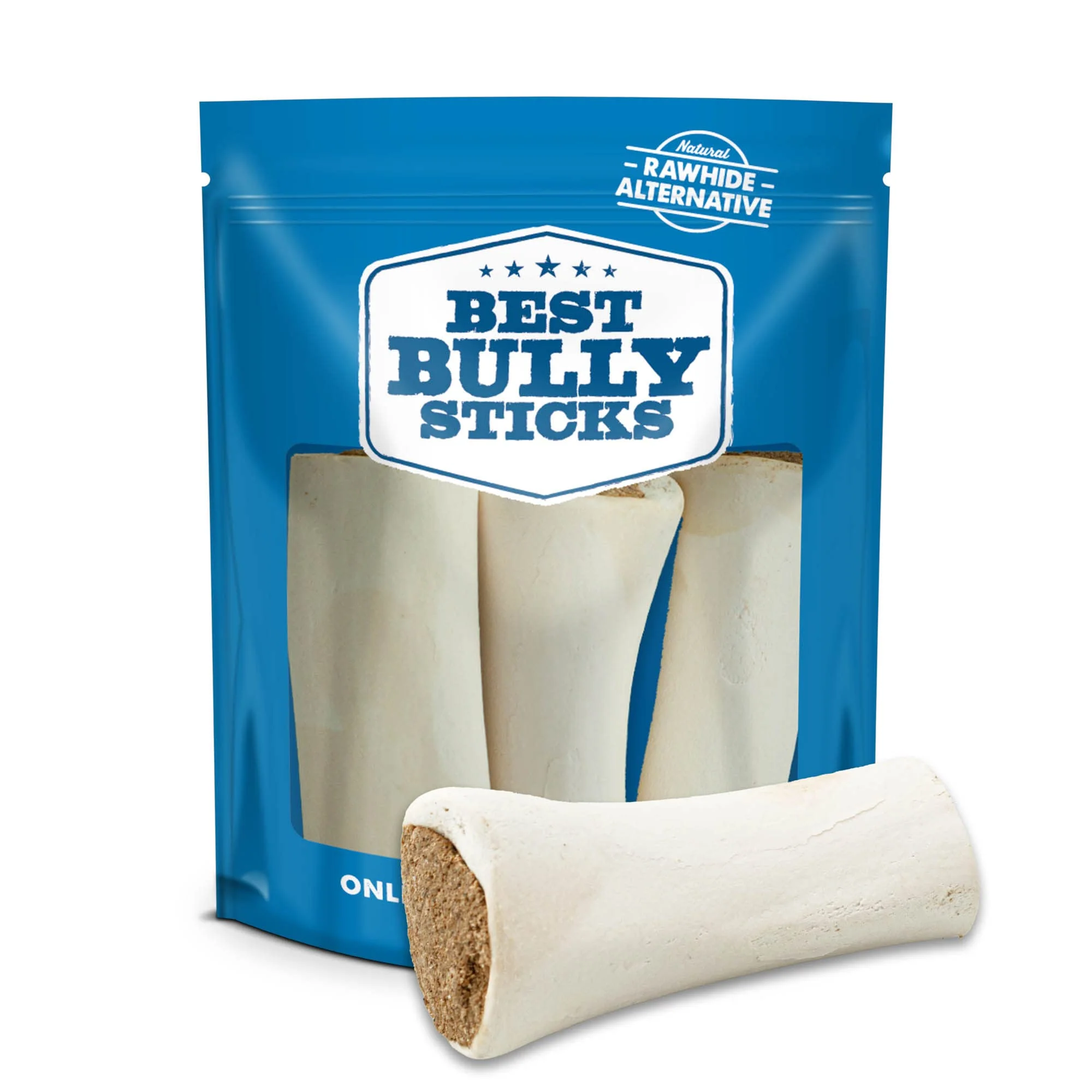 Top-Quality Bully Sticks Variety Pack Filled Shin Bones - 5-6 Inch 3 Count All-Natural Refillable High-Performance