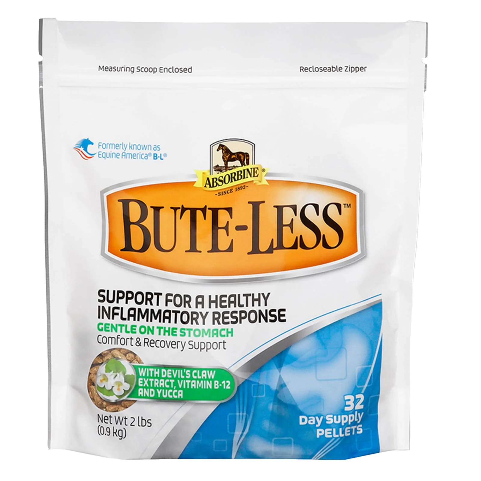 Minimalist Absorbine Bute-Less Comfort Recovery Pellets — 2 lb 32 Day Supply Natural Inflammation Support Optimized