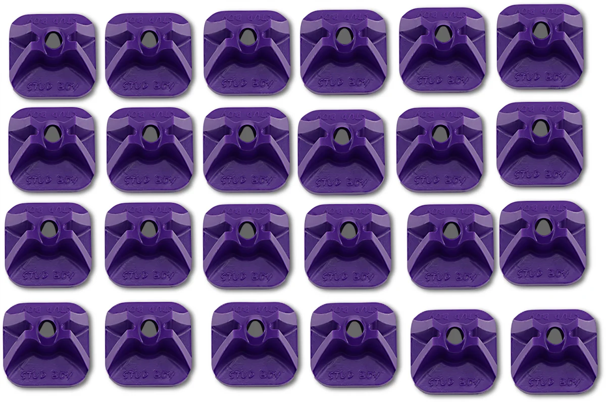 Quality STUD BOY Single Backer Plates - Purple - 24 Pack 2513-P1-PUR Organic