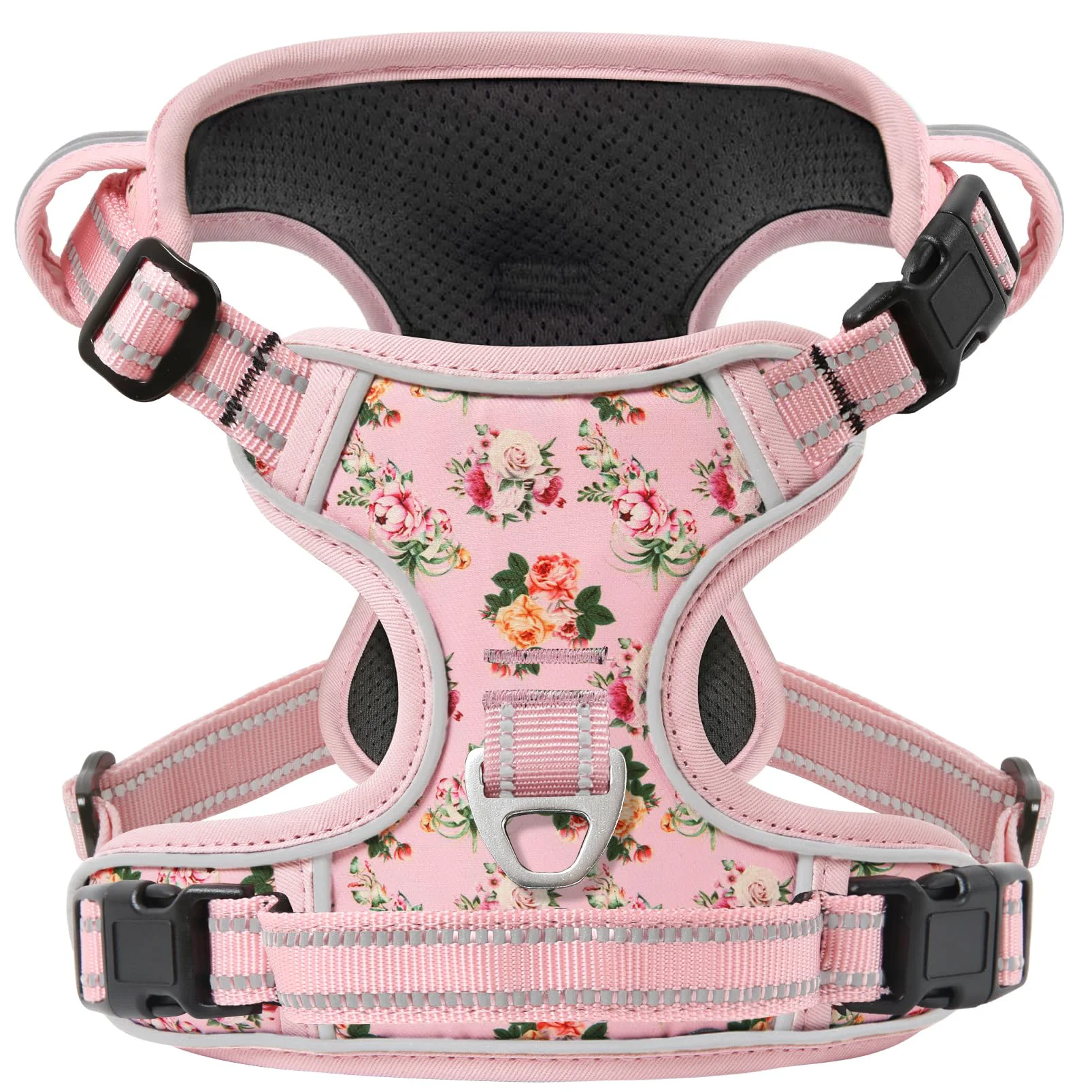 Consistent Timos Dog Harness No-Pull with 2 Leash Clips - Pink XS Relaxed