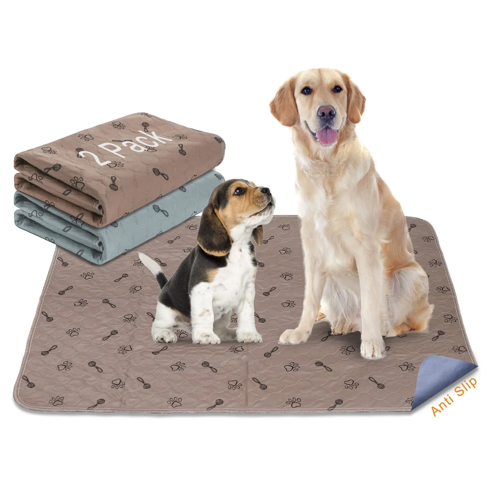 Optimized Peepeego 2Pack 36x36 Dog Pads Washable Reusable Fast-Absorbent Waterproof Advanced