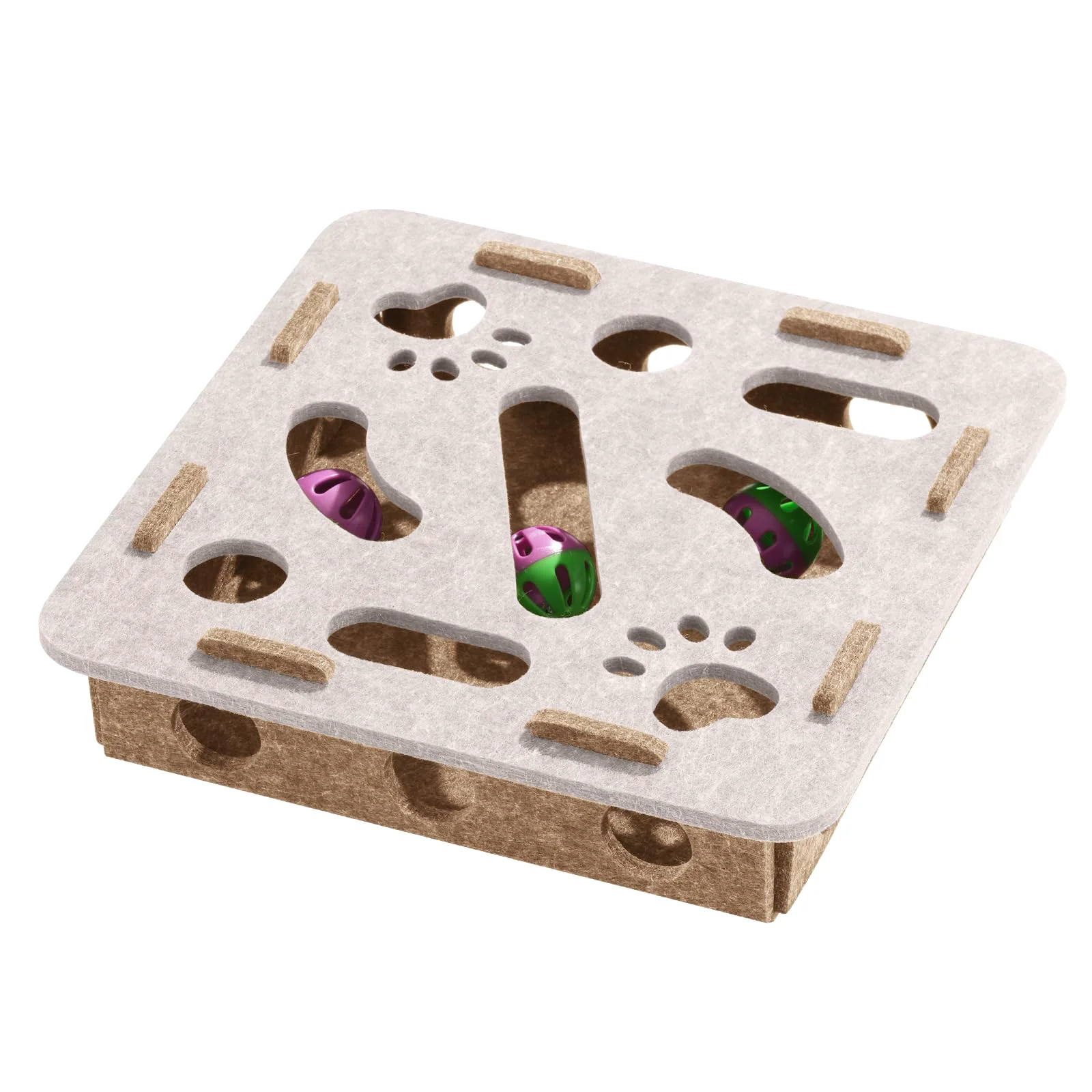 Prestigious Enioem Interactive Cat Toy Puzzle – Felt Maze Box for Indoor Cats Original Design