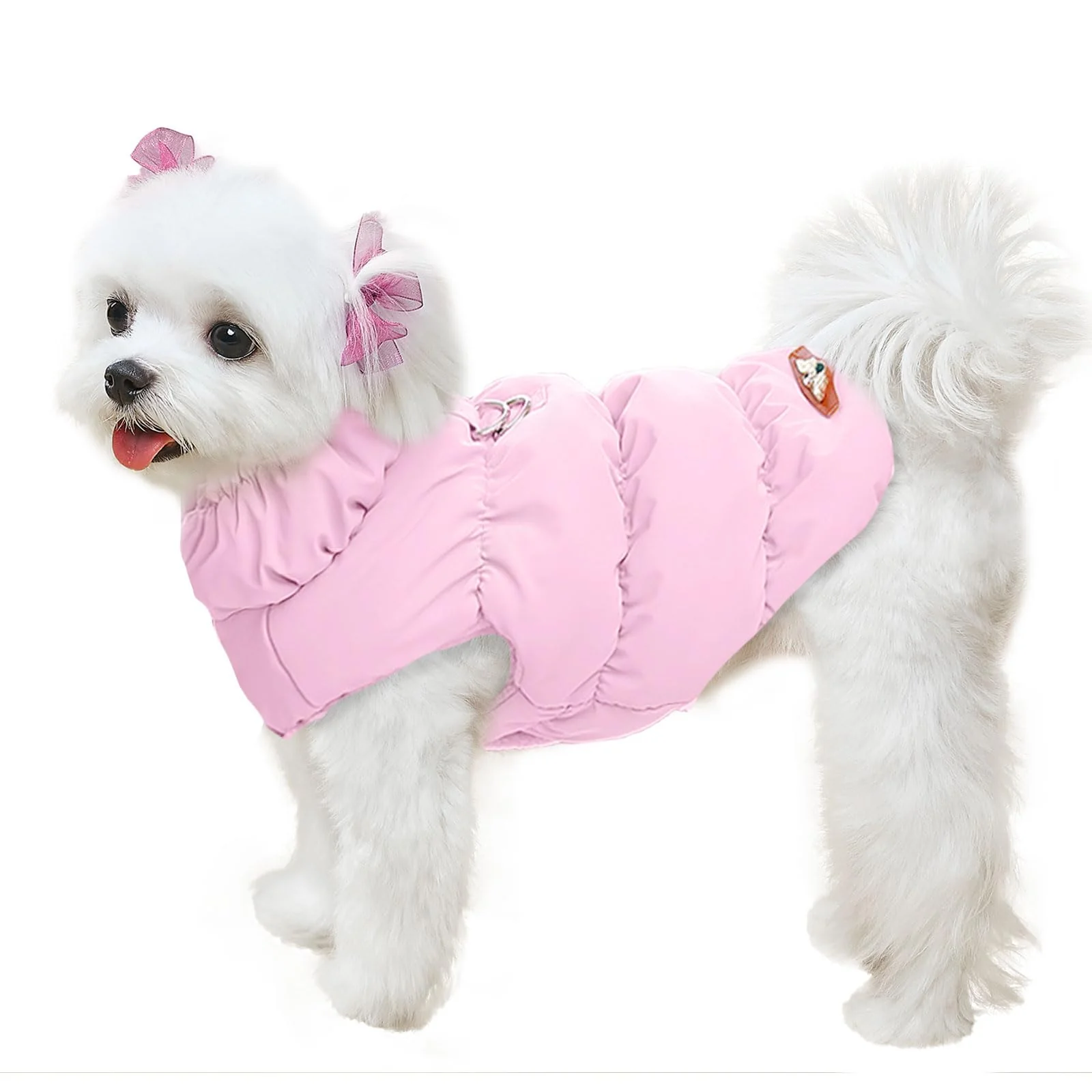 Reliable ABRRLO Winter Warm Dog Jacket Pink XL – Waterproof Windproof Harness-Friendly Organic