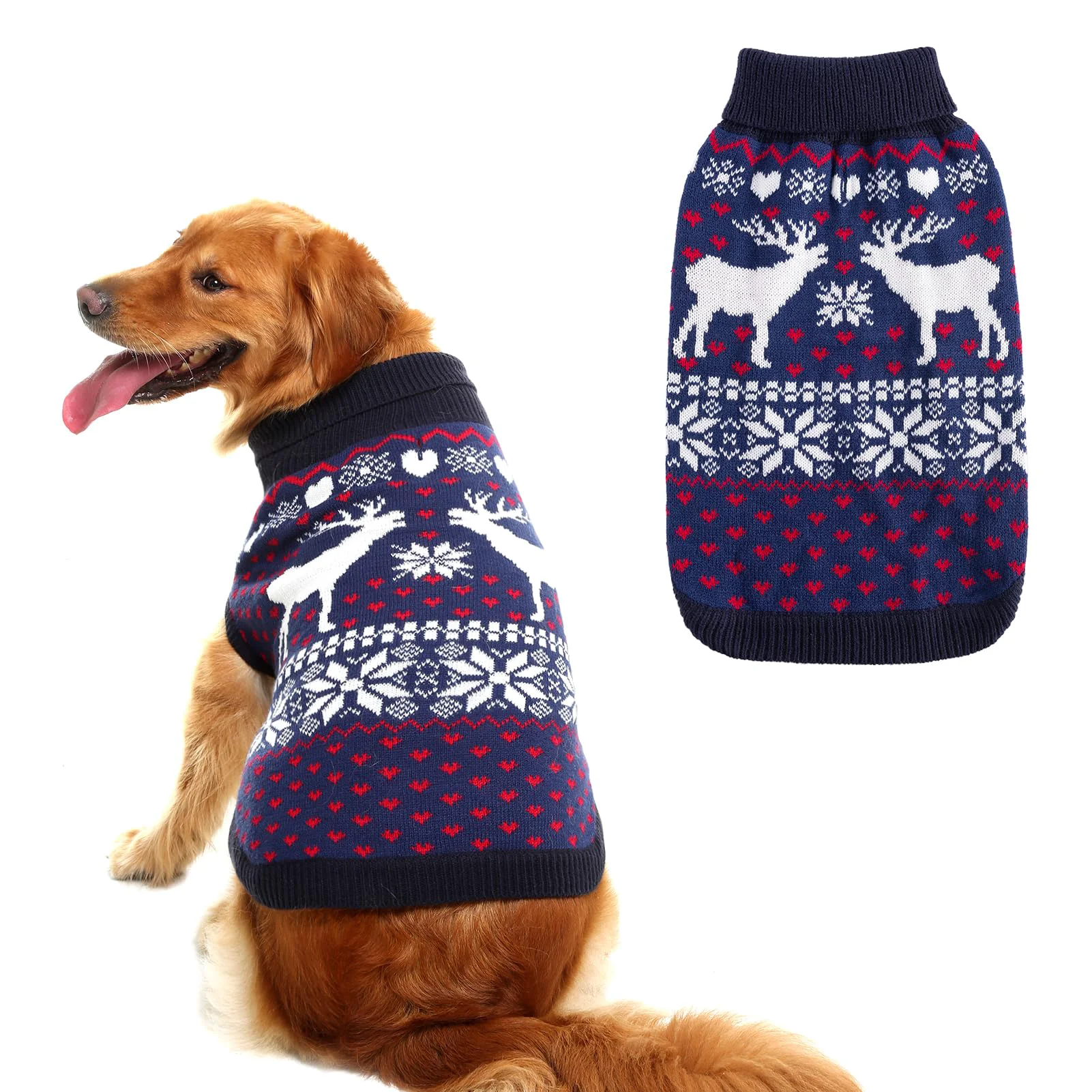Sophisticated SCENE Dog Sweater ML – Winter Knitwear for French Bulldog Beagle Boston Terrier Enhanced