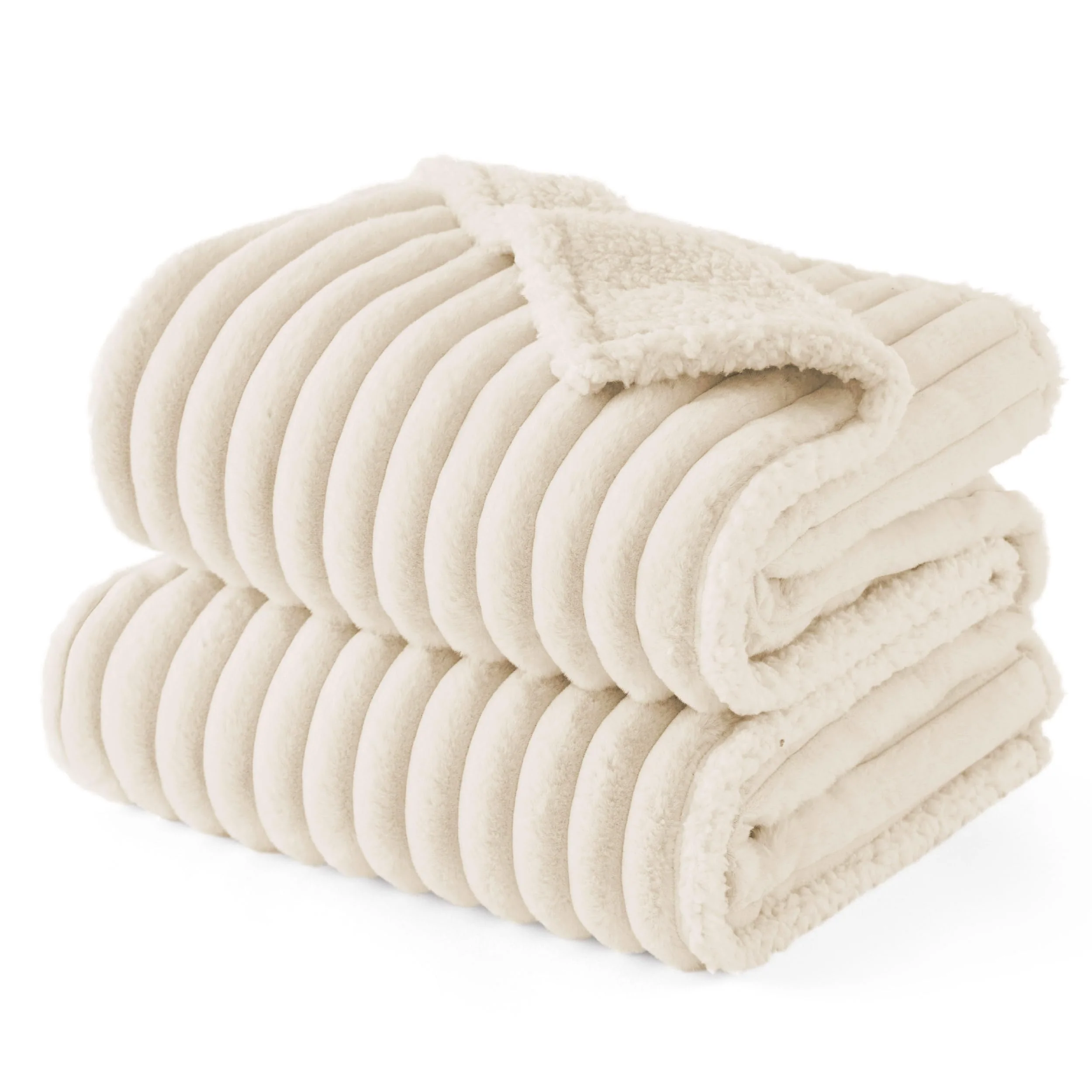 Exceptional Bedsure Waterproof Dog Blanket for Small Dogs - Corduroy Sherpa 25x35 Cream Eco-Friendly