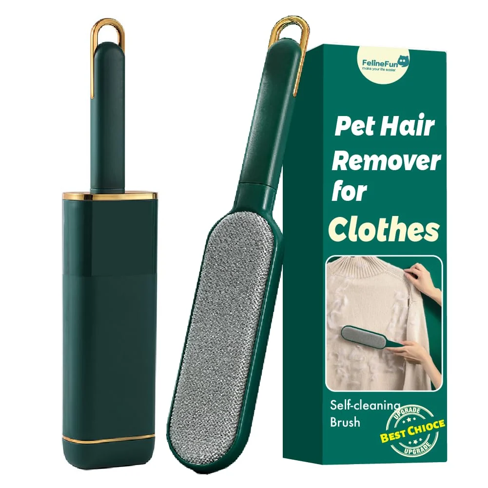 Expertly Made FelineFun Pet Hair Remover for Clothes - Gentle Efficient Lint Brush Crafted