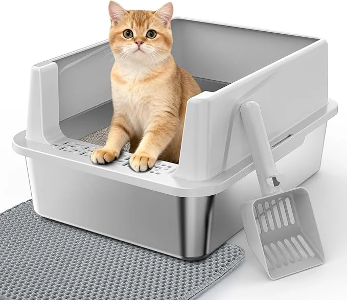 Elegant Stainless Steel Cat Litter Box Dependable