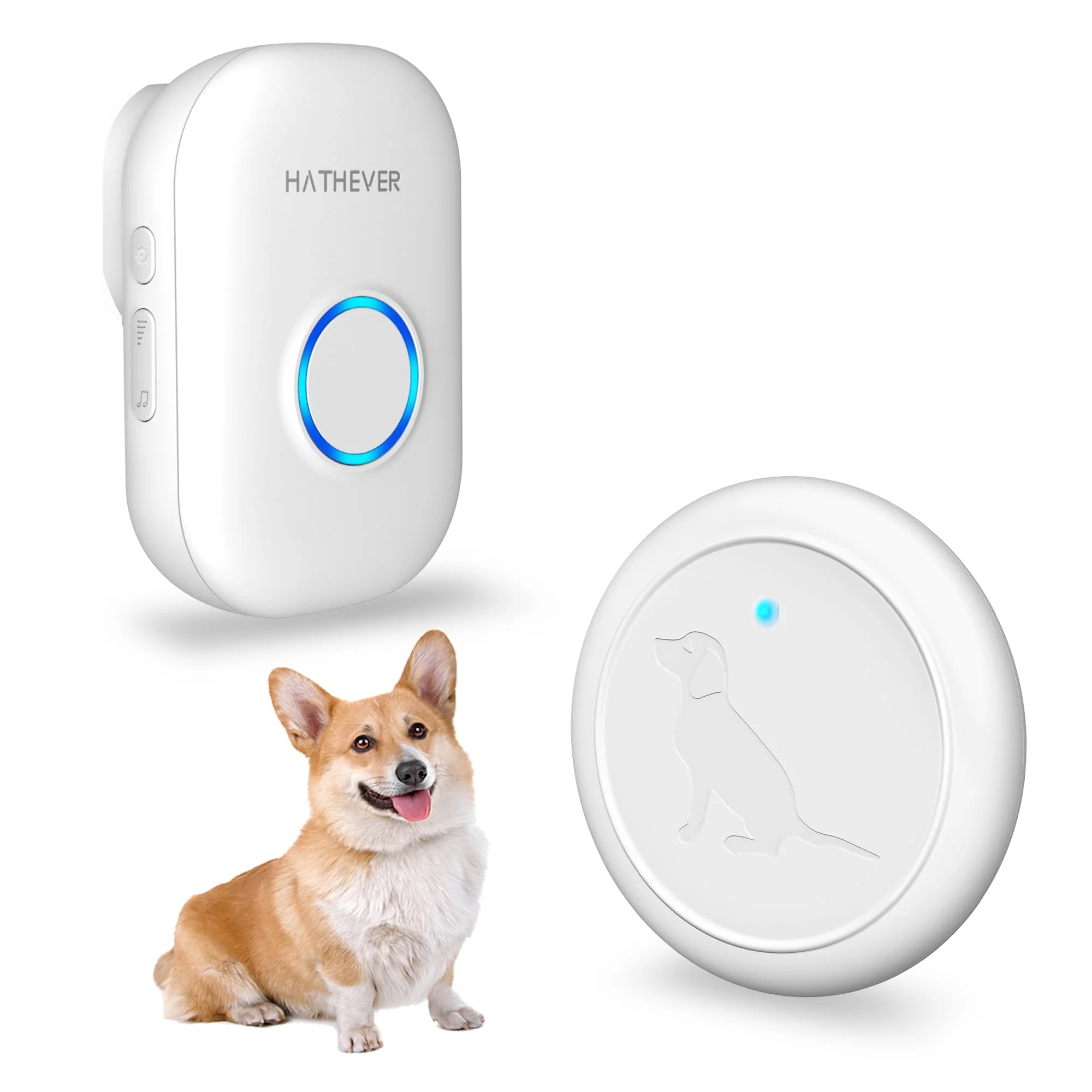 Luxury Hathever Dog Doorbell for Potty Training – 1000 Ft Wireless Range IP65 Waterproof Button 32 Melodies Soft