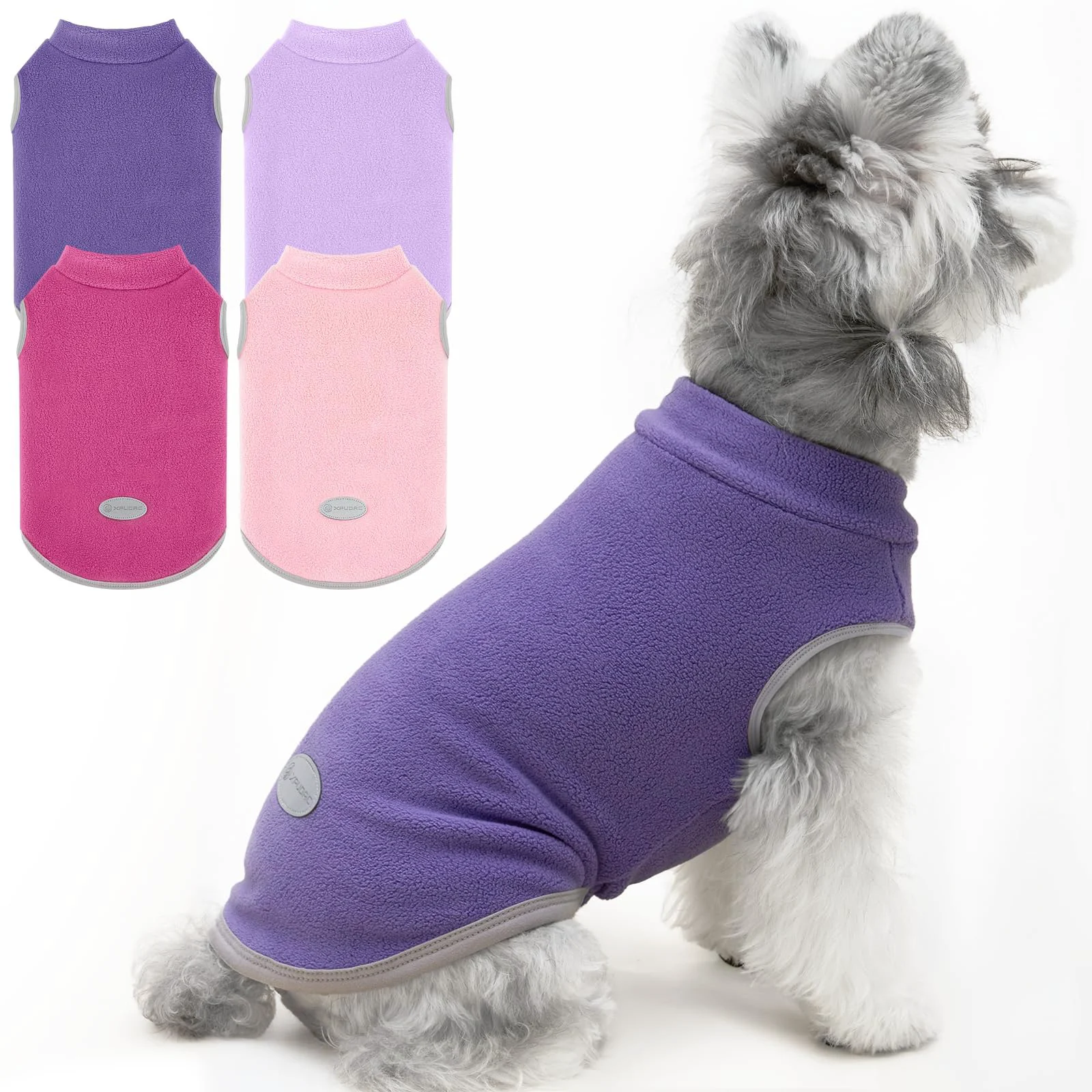 Trusted XPUDAC 4-Piece Fleece Dog Sweaters Vest Winter Warmth Easy-On Pullover 7-Size Fit Fast