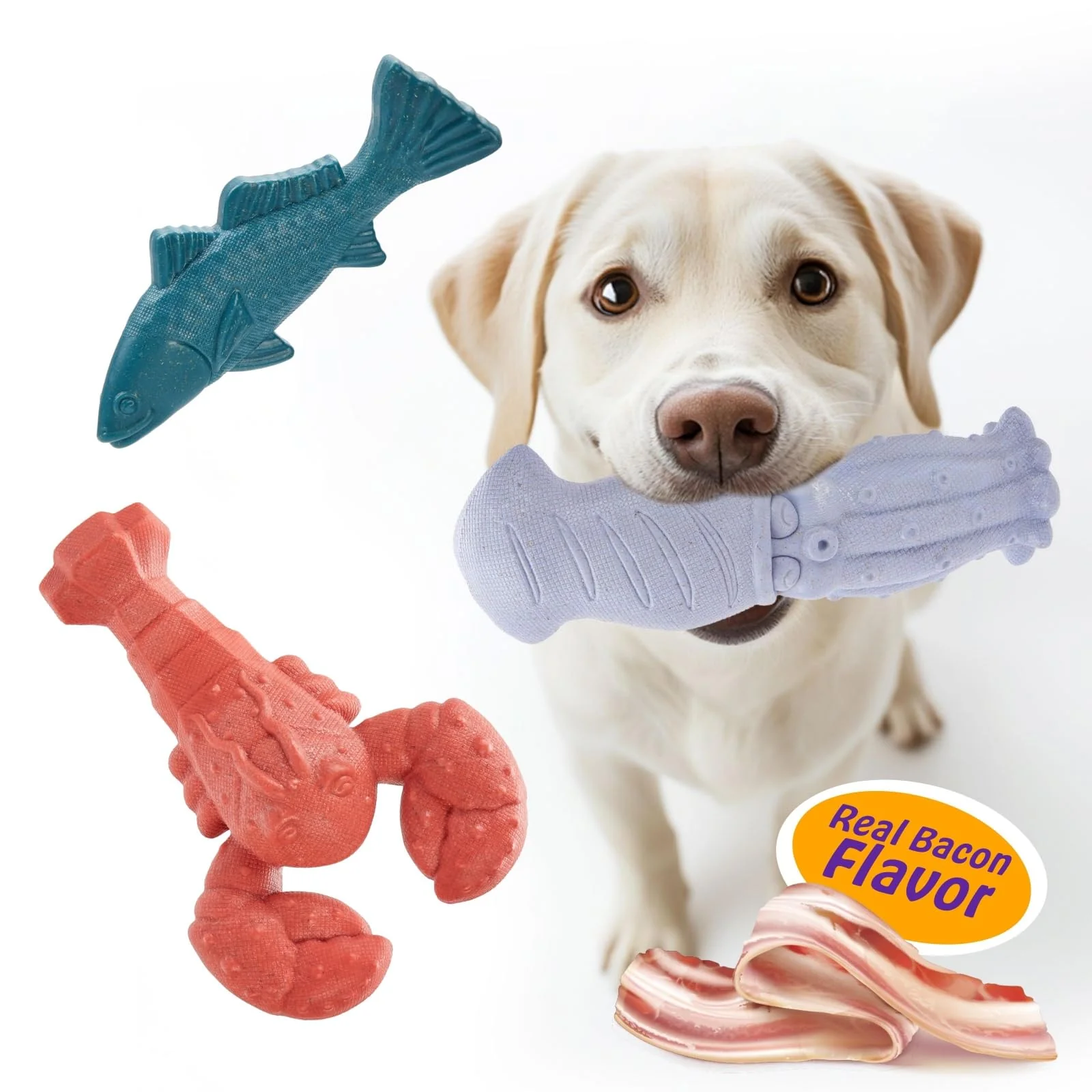 Fine Crafted Kimee Indestructible Dog Toys 3-Pack for Aggressive Chewers Certified