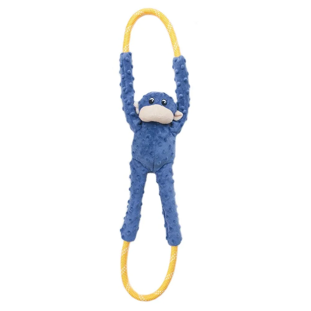 Modern ZippyPaws RopeTugz - Durable Tug Rope Toy for All-Sized Dogs Blue Monkey Prestigious