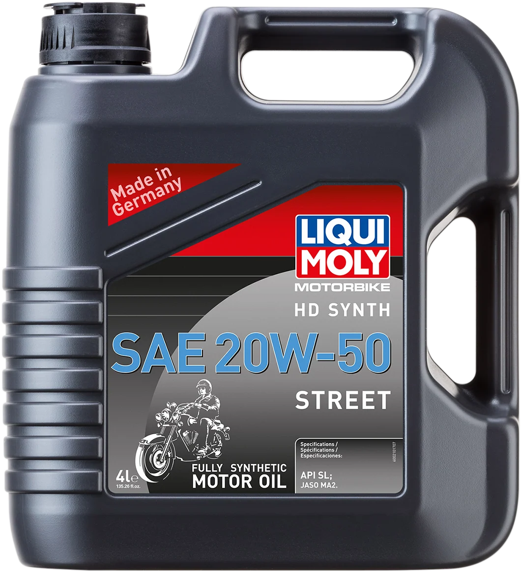 Long-Lasting LIQUI MOLY H-D Synthetic 4T Street Oil - 20W-50 - 4 Liter 20102 Smooth