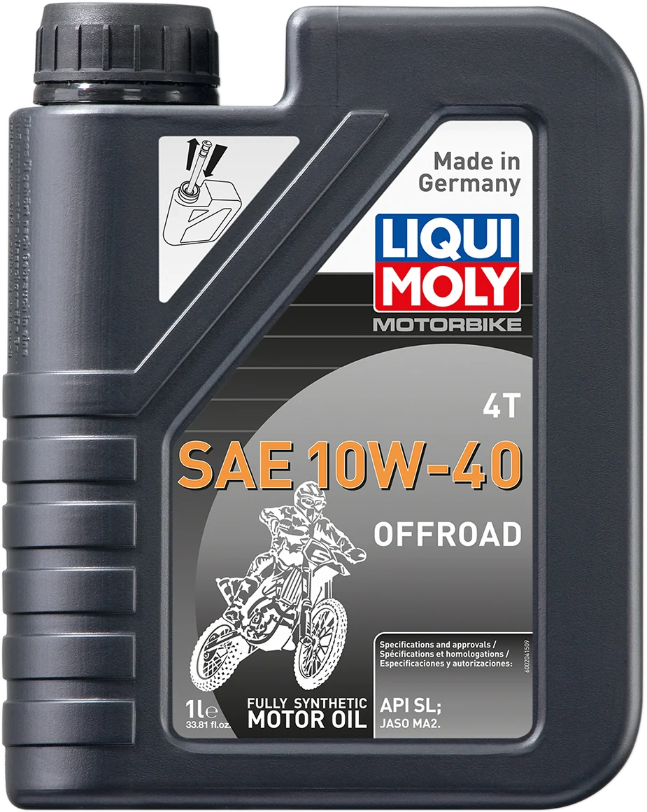 Clean LIQUI MOLY Offroad 4T Oil - 10W-40 - 1L 20082 Natural