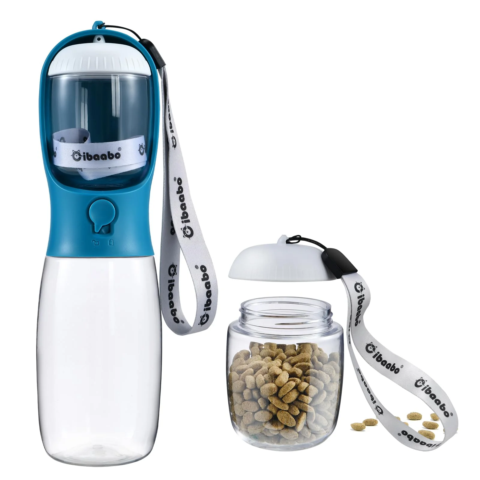 High-Grade Cibaabo Dog Water Bottle with Food Container — Portable Pet Dispenser for Walking Hiking Genuine
