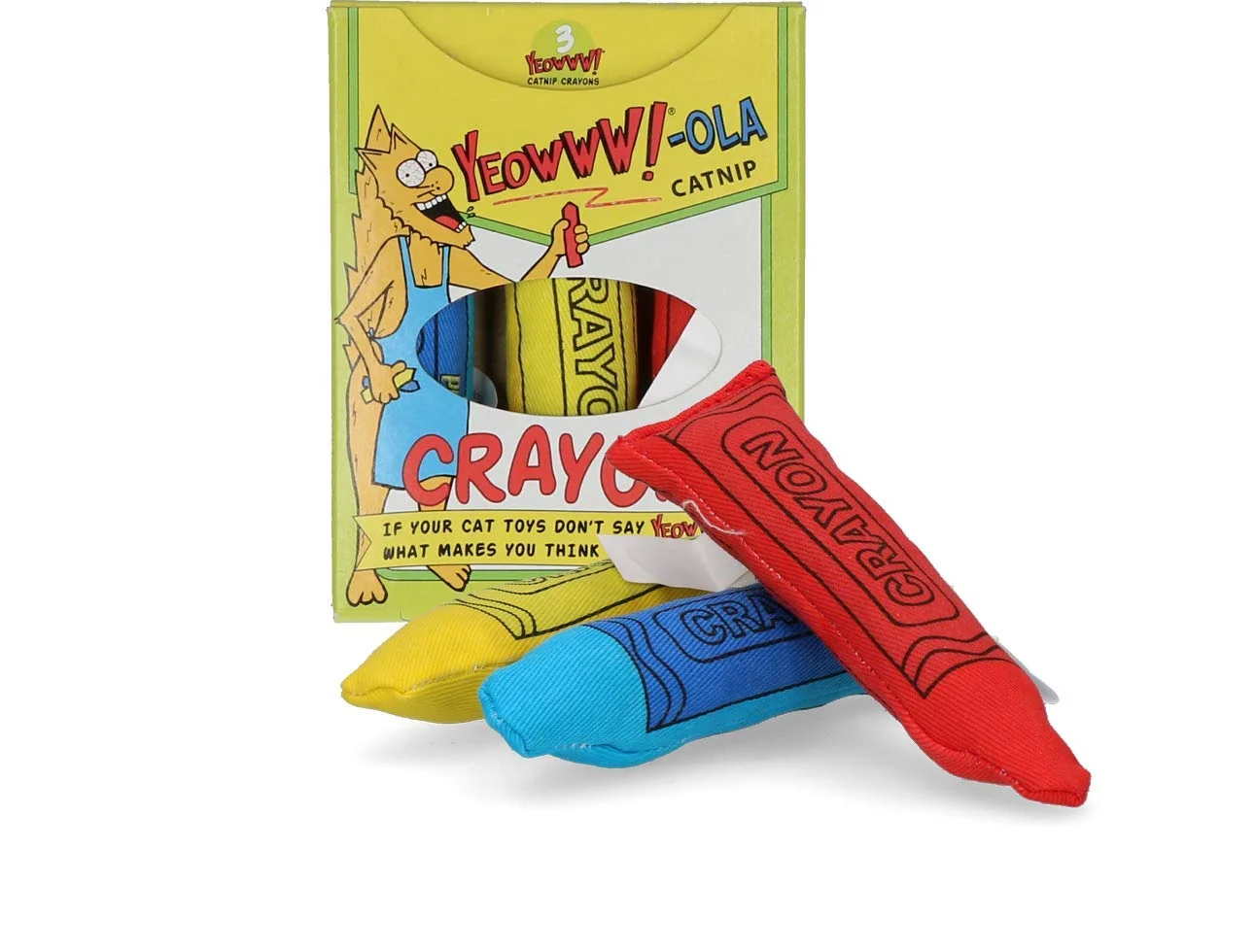 Flexible YEOWWW Catnip Crayon 3 Count – Organic Catnip Toys for Cats Classic