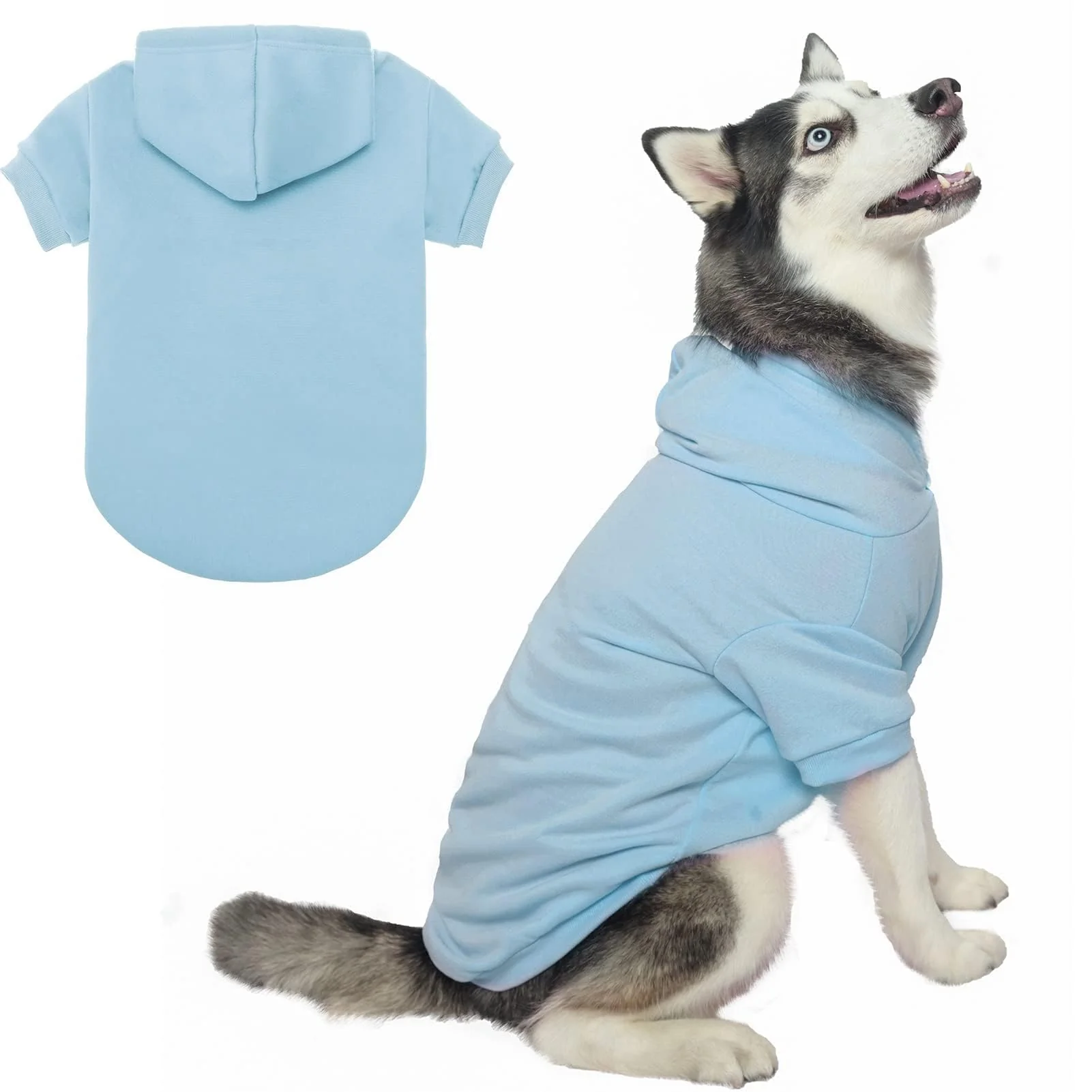 Recyclable BINGPET Dog Hoodies - Fleece-Lined Pullover Sweater for Dogs Cats Optimized