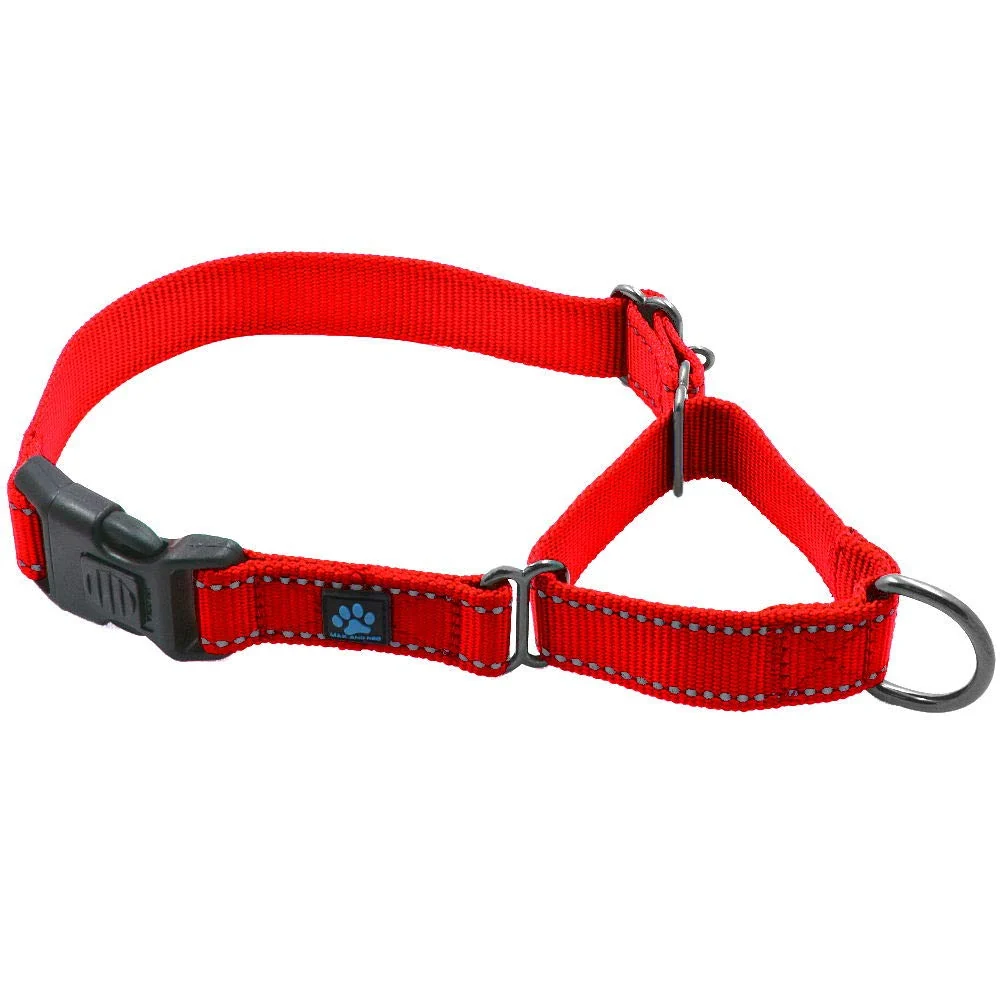 Fast Max and Neo Nylon Martingale Collar – 1-for-1 Rescue Donation Medium Red Solid