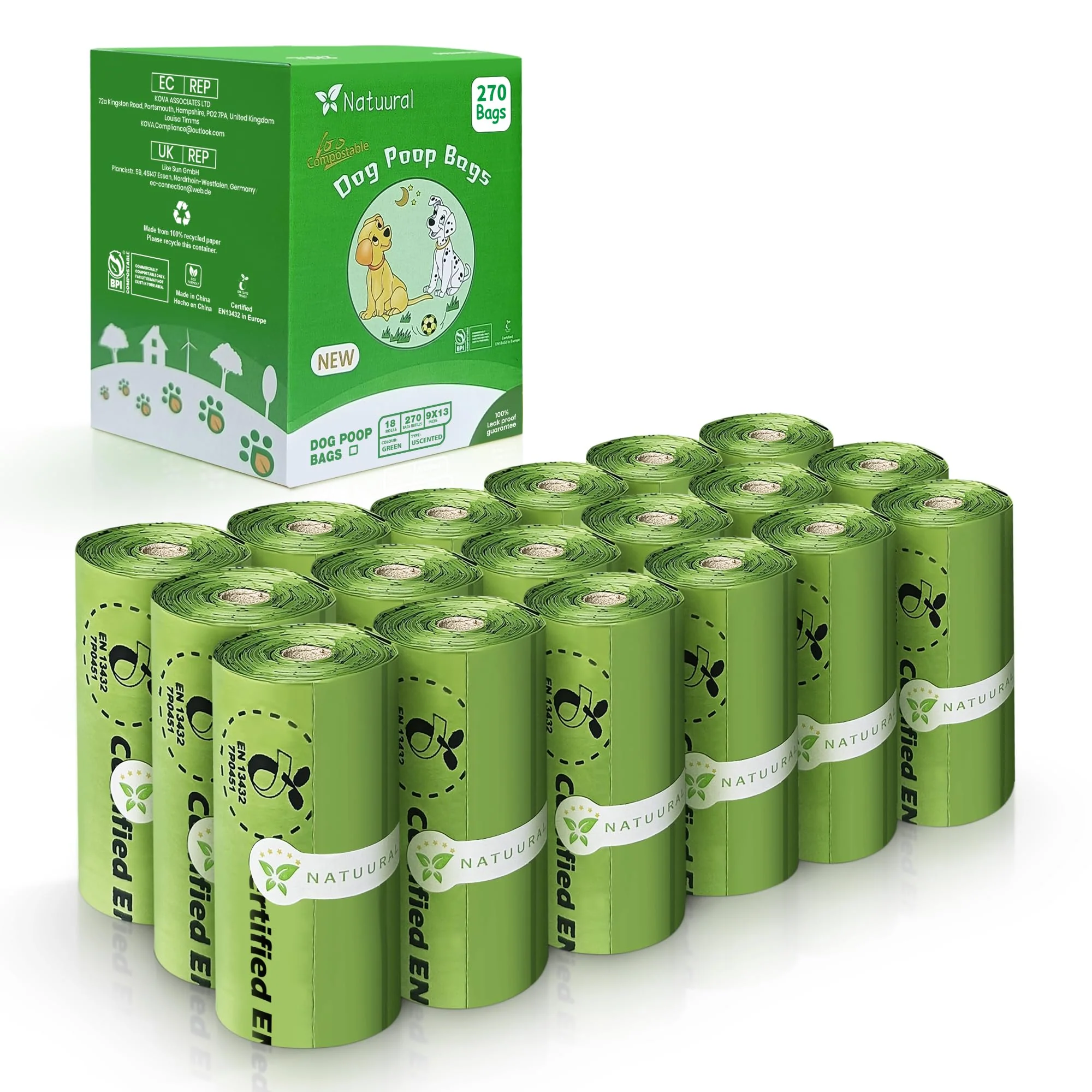 Natural Natuural Compostable Dog Poop Bags Open VisaMastercardMaestroApple PayDiscoverShop Pay Premium