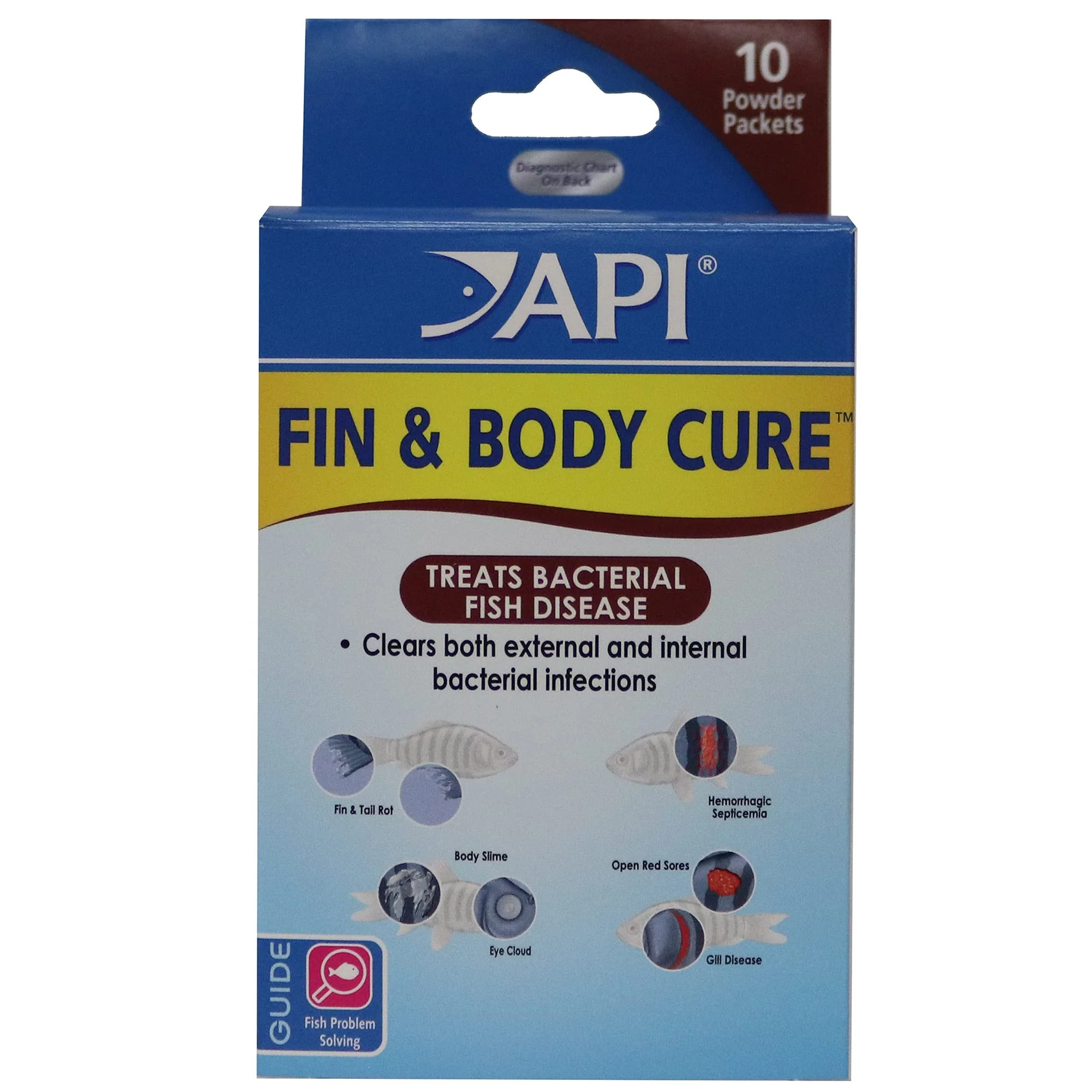 Functional API FIN BODY CURE Freshwater Fish Powder Medication – 10-Count Box Powerful
