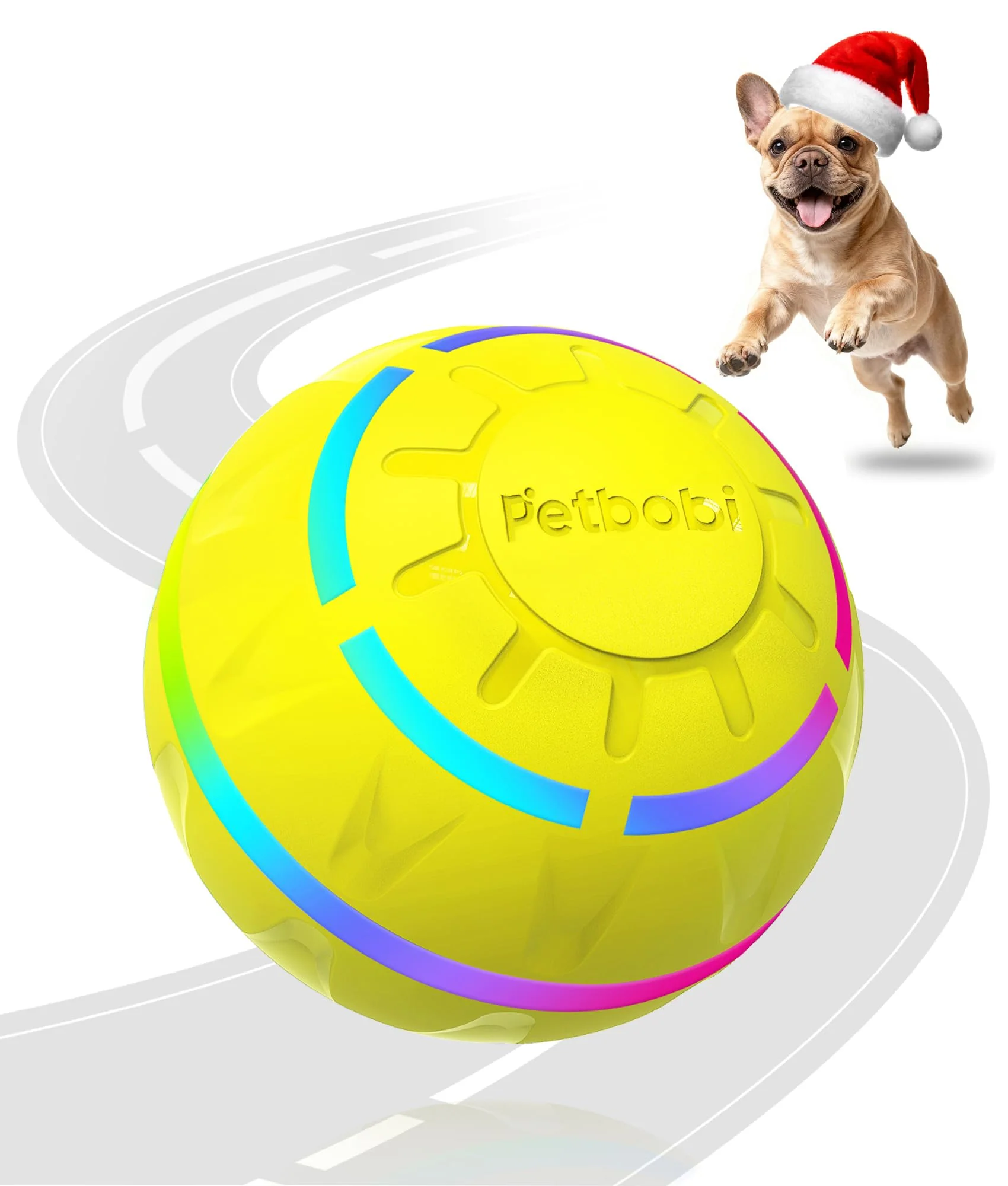 Certified Petbobi Interactive Dog Toy – USB-C Rechargeable LED Ball for Small Medium Dogs Crafted