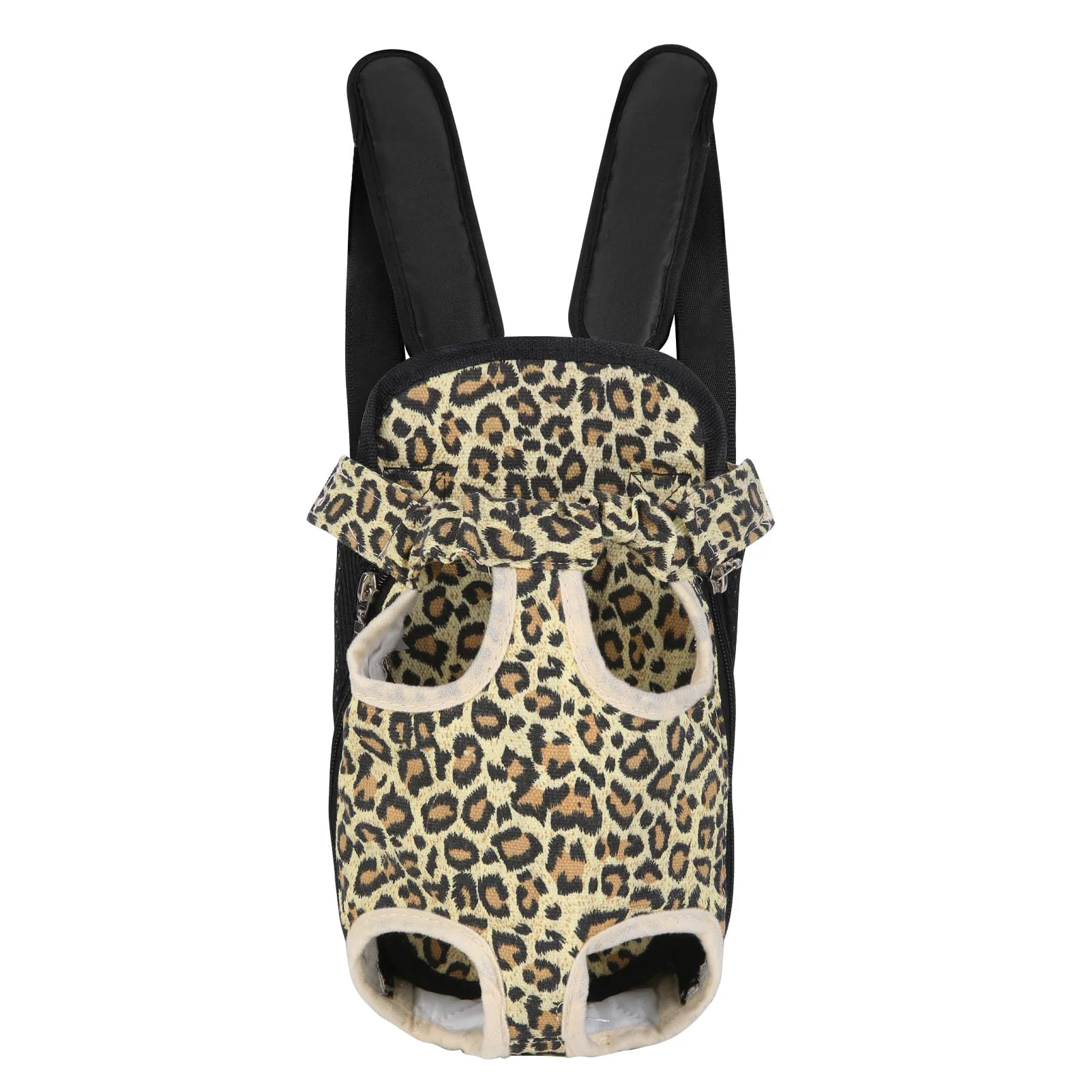 Sophisticated Inspack Dog Backpack Carrier Cat Carrier – Front Back Front-Carry Leopard Print Hands- Travel for Small Pets 2–6 lbs Trendy