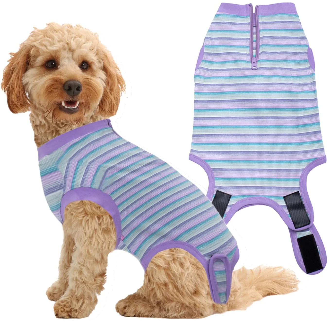 Environmentally Friendly Wabdhaly Recovery Suit for Dogs — Zipper Surgery Suit Cone for Female Spay Artisan