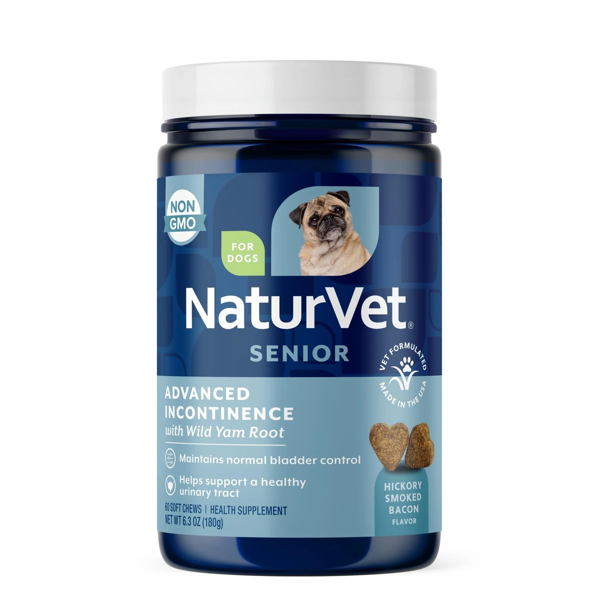 Exclusive NaturVet Senior Incontinence Dog Supplement – Bladder Support 60 Ct Soft Chews Healthy