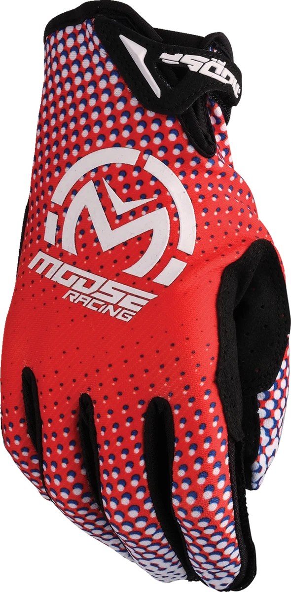 Optimized MOOSE OFFROAD SX1™ Gloves - Red White Blue - Small 3330-8060 Certified