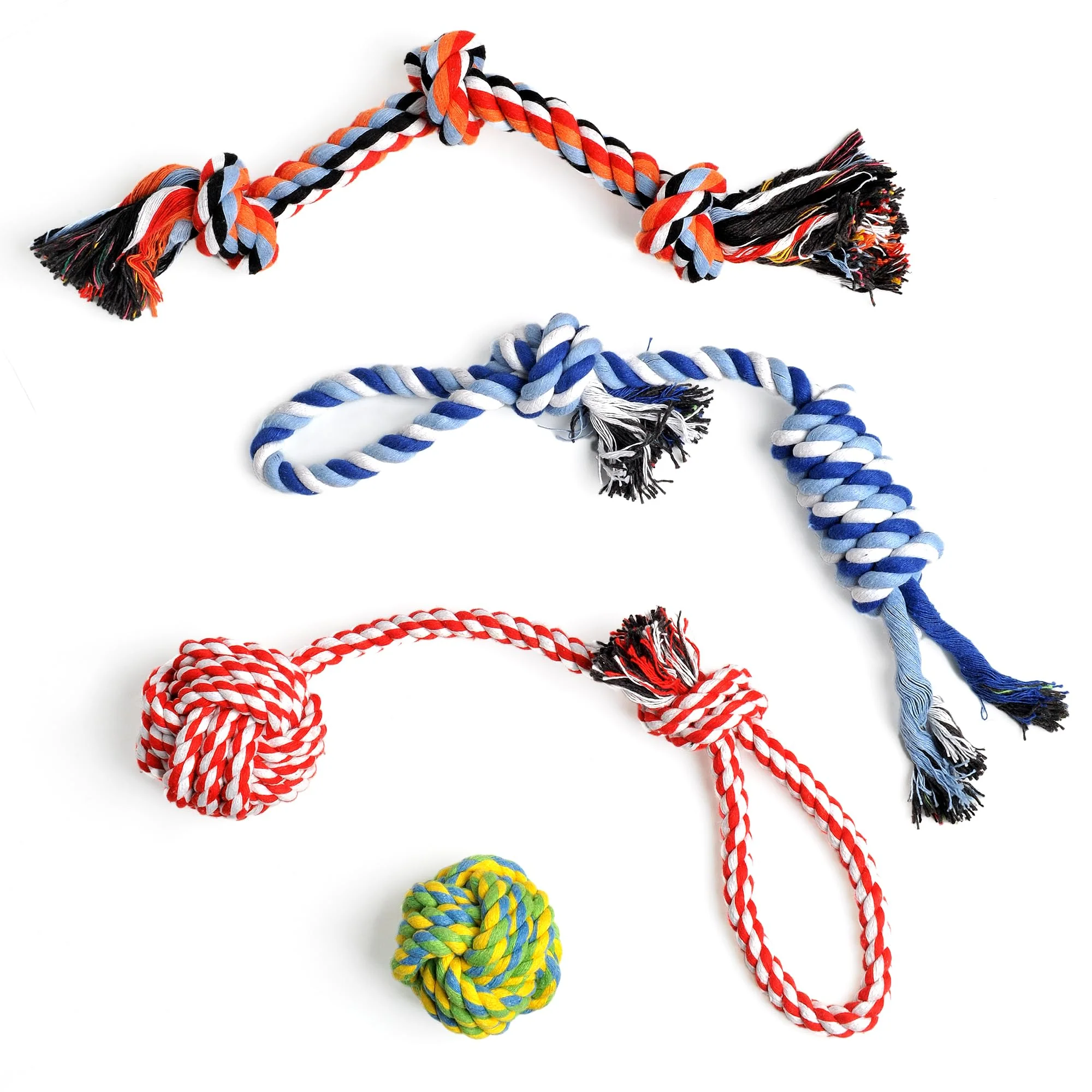 Optimized TwoEar Dog Rope Toy 4 Pack – Puppy Teething Toys for Small Breeds Durable Chew Toys for Aggressive Chewers Artisan