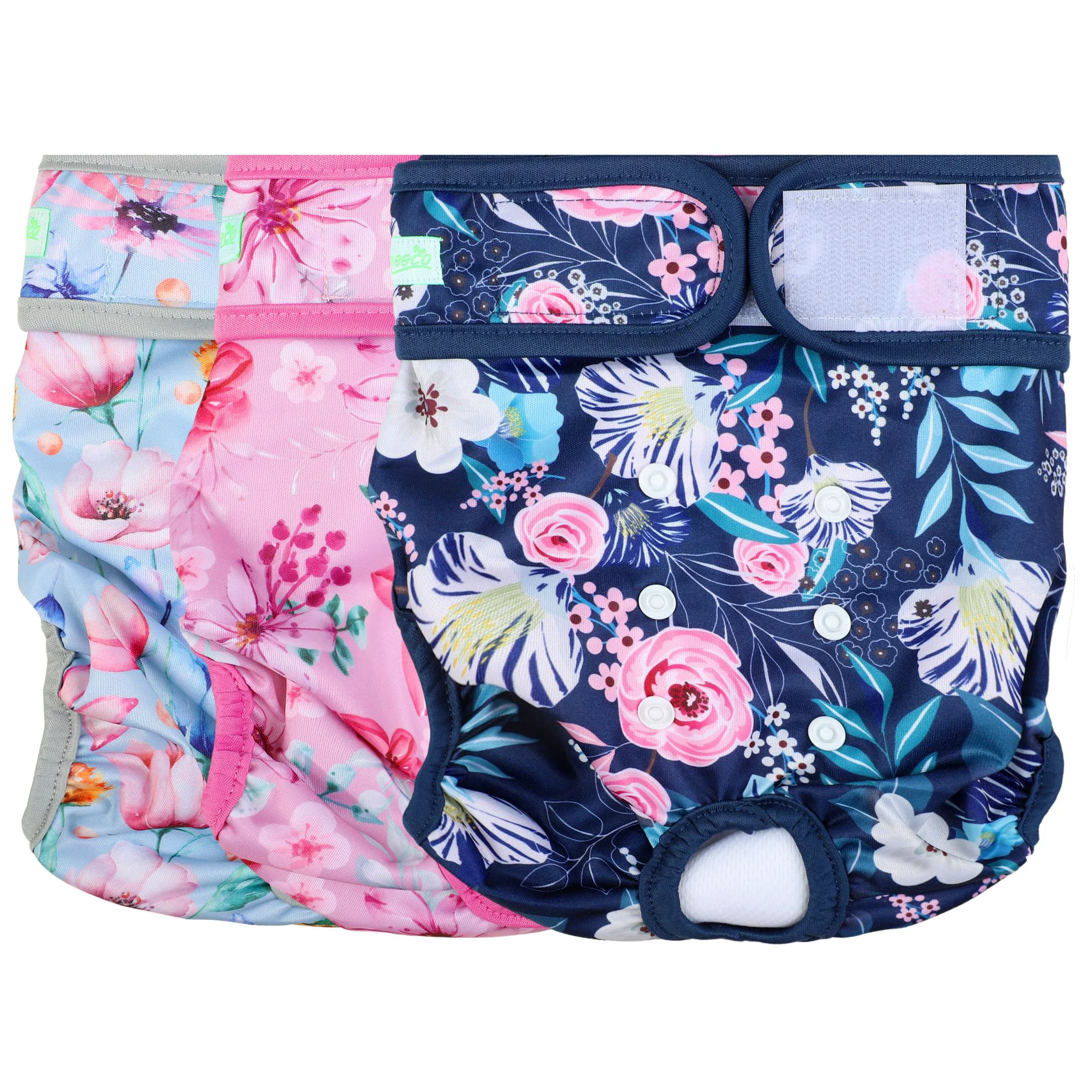 wegreeco Washable Reusable Premium Dog Diapers - Pack of 3 for Small Dogs Female in Heat Consistent