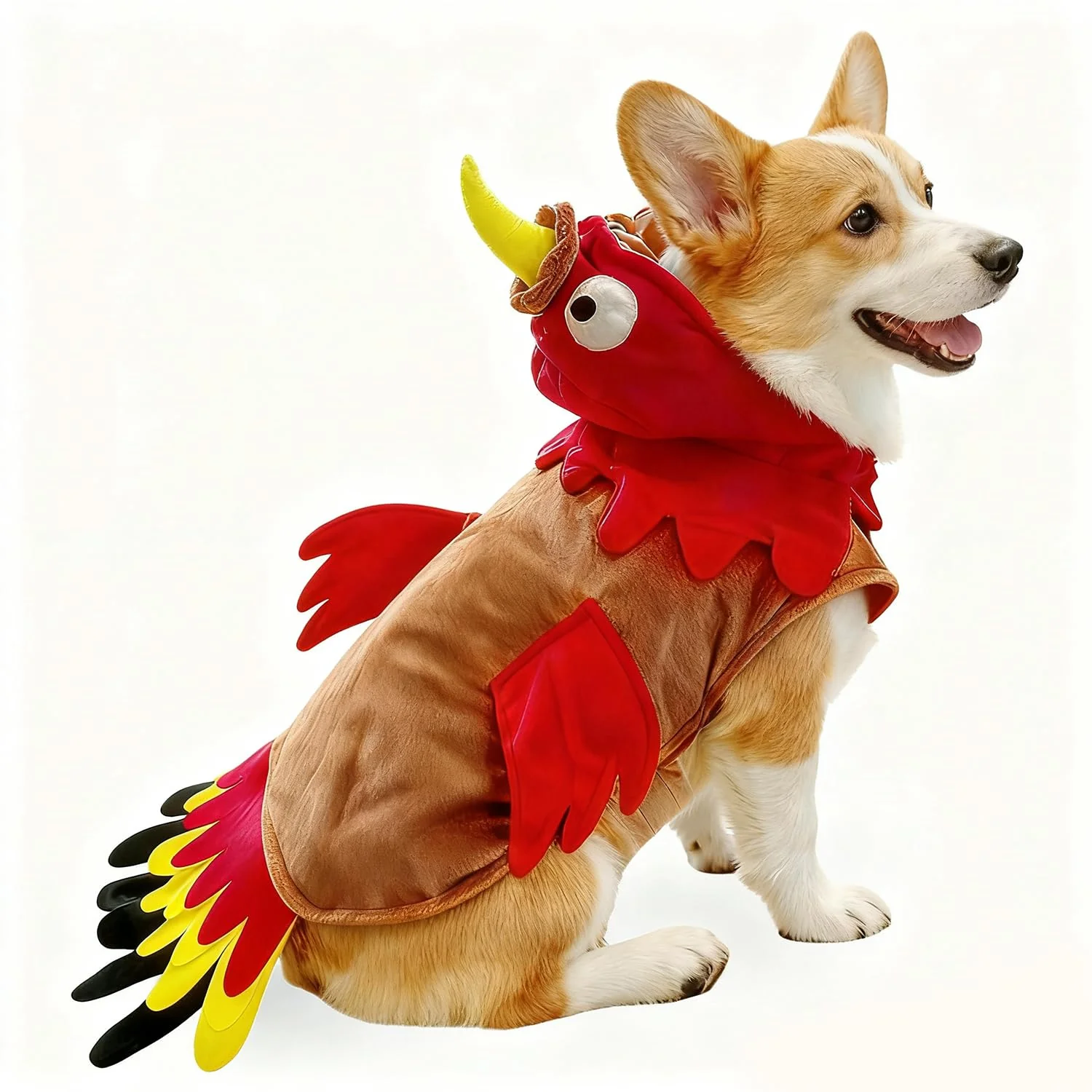 Clean T2Y Dog Turkey Costume - Thanksgiving Halloween Outfit for Small to XL Dogs Reliable
