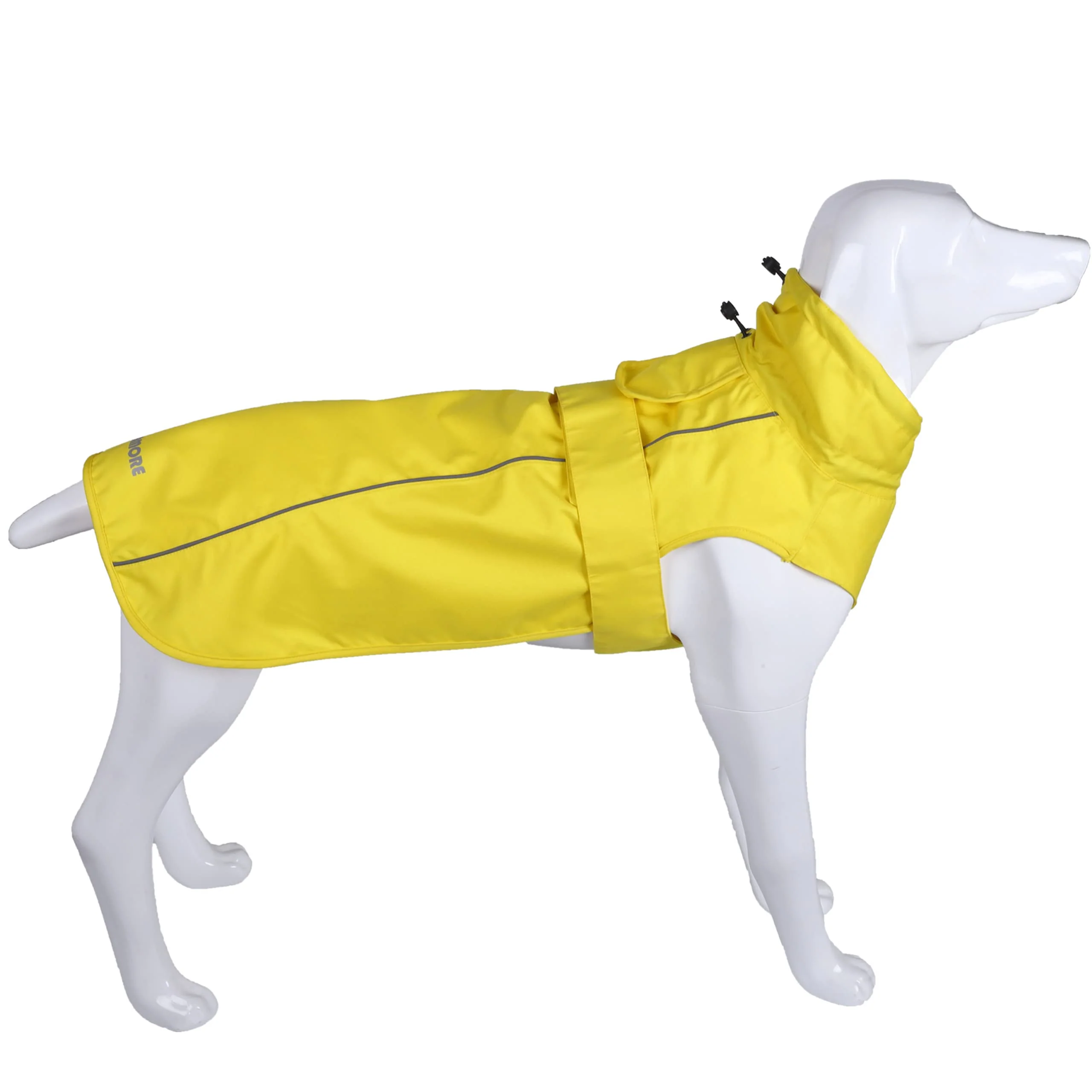 High-End MAMORE Adjustable Waterproof Dog Raincoat – Large Yellow Reflective Eco-Friendly