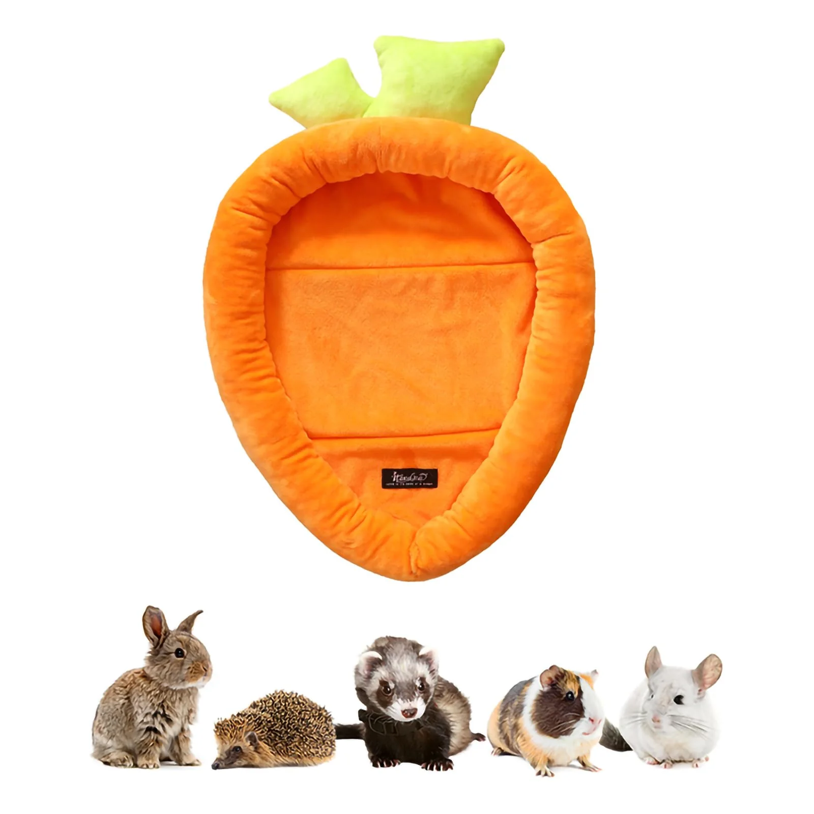 Exceptional ITANDME Bunny Bed Carrot Shape – Cozy Machine-Washable Small Pet Bed for Rabbits Casual