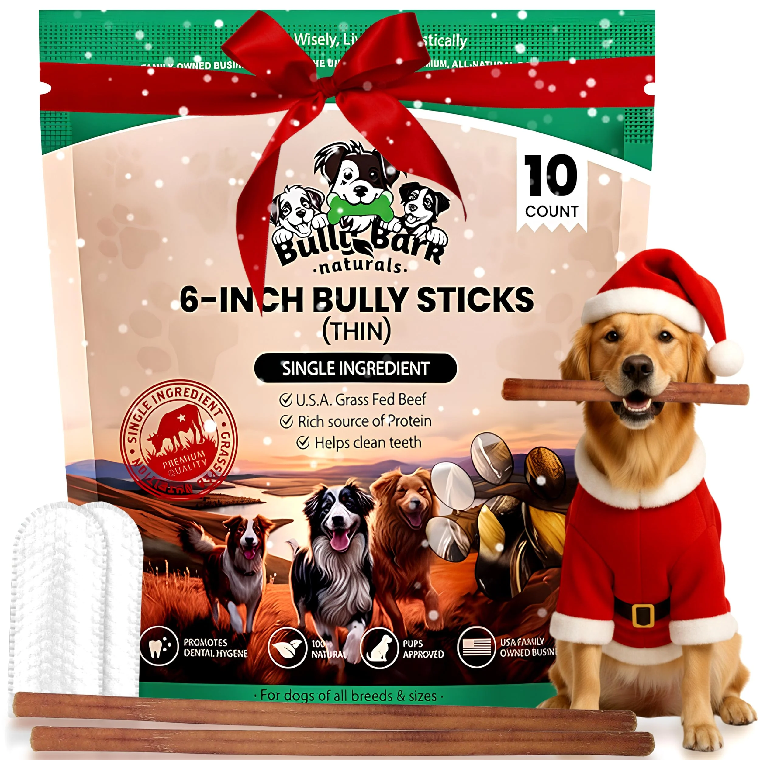 Casual Bully Bark Naturals Thin 6-inch Original Design