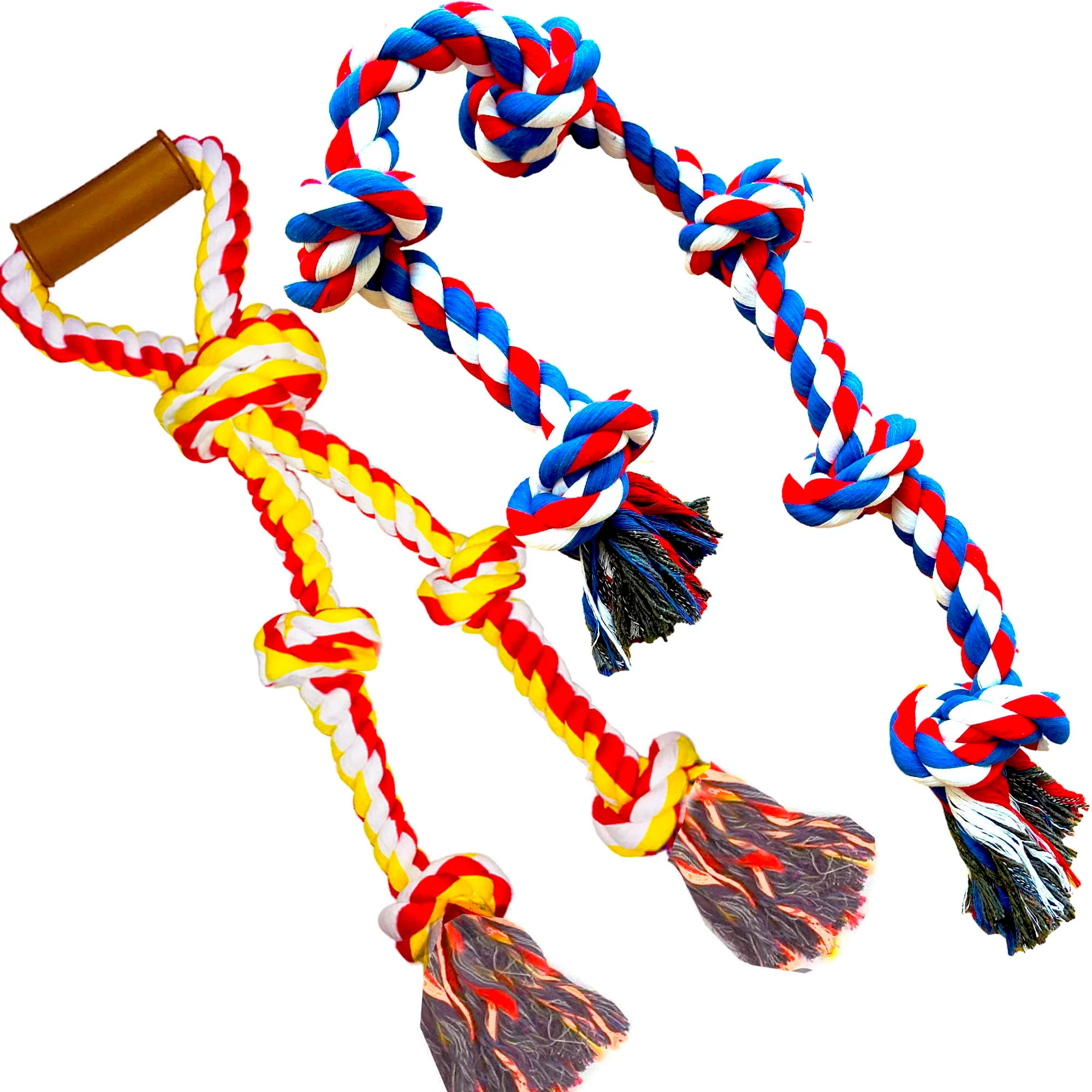 Professional Fejapa 6-Knot Large Christmas Dog Rope Toy – Heavy-Duty Tug Chew for Aggressive Chewers Top-Quality