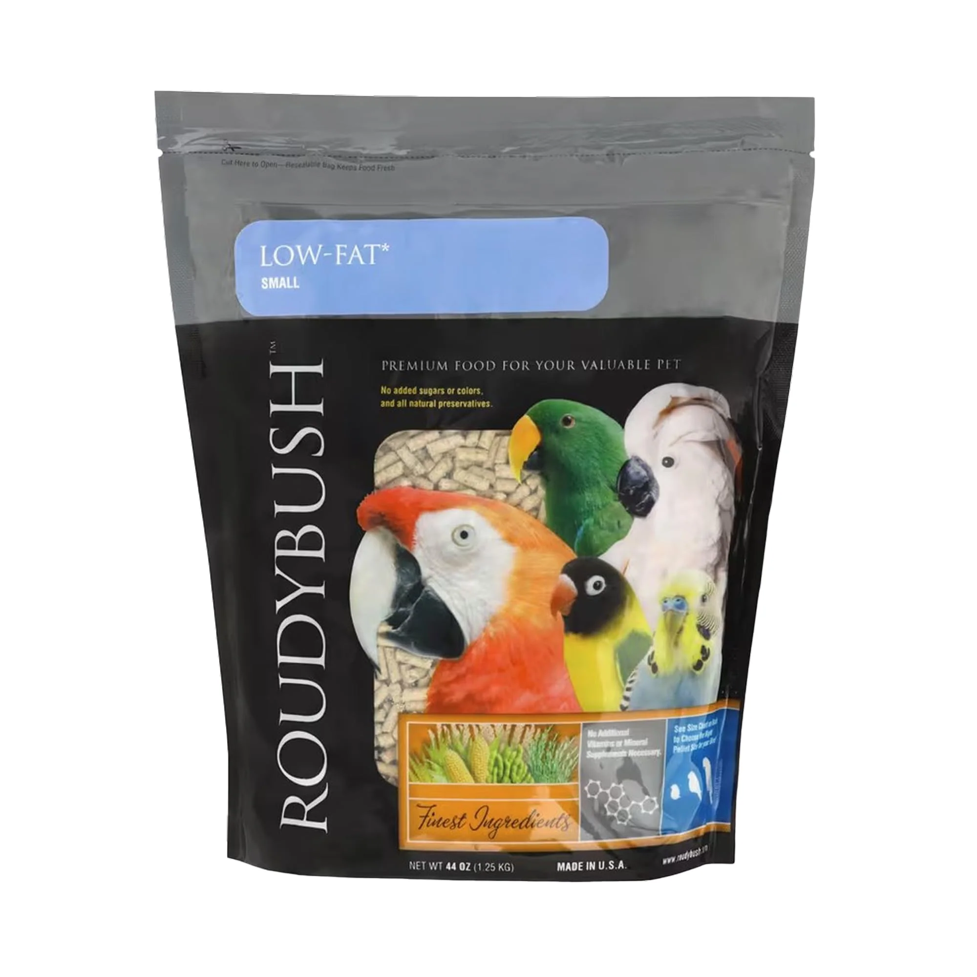 Minimalist Roudybush Low Fat Bird Food Pellets for Small Birds Chicks – 44oz Unique