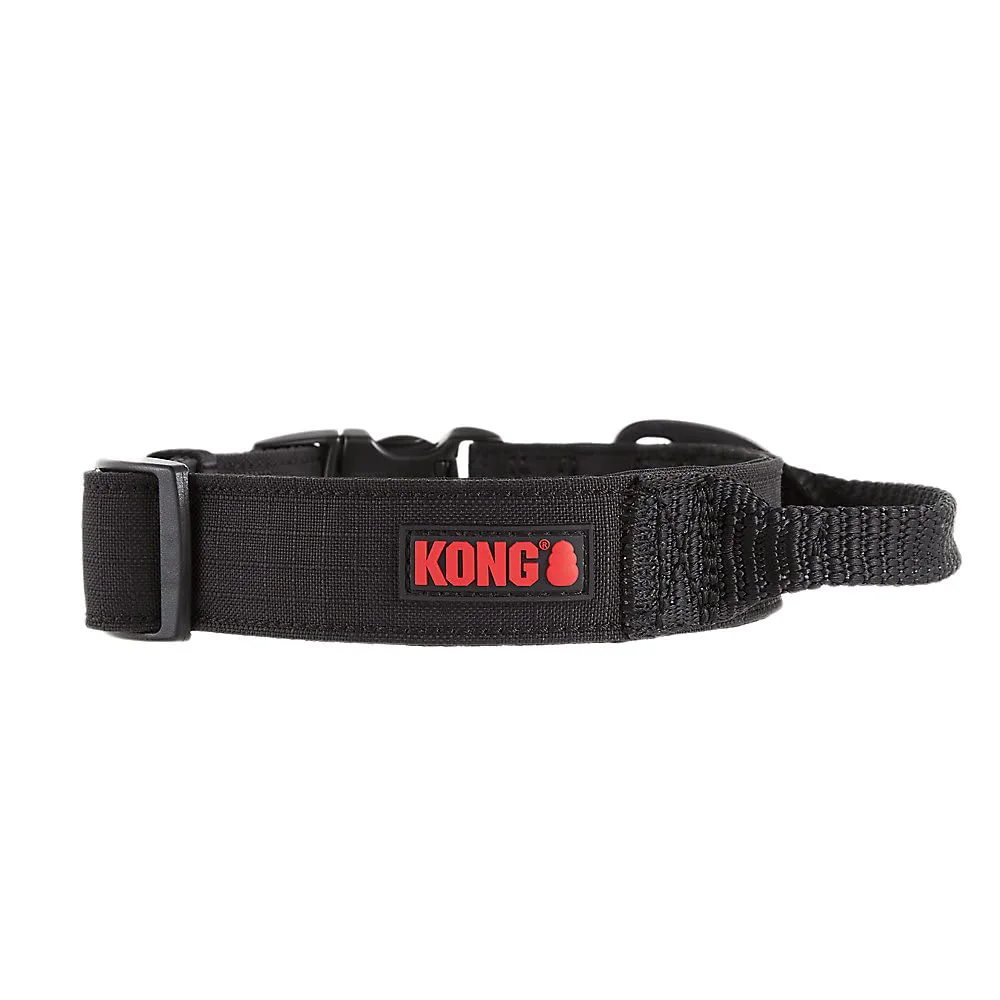 Specialty KONG Ultra Durable Padded Comfort Handle Dog Collar Medium Black – Adjustable with Handle Effective