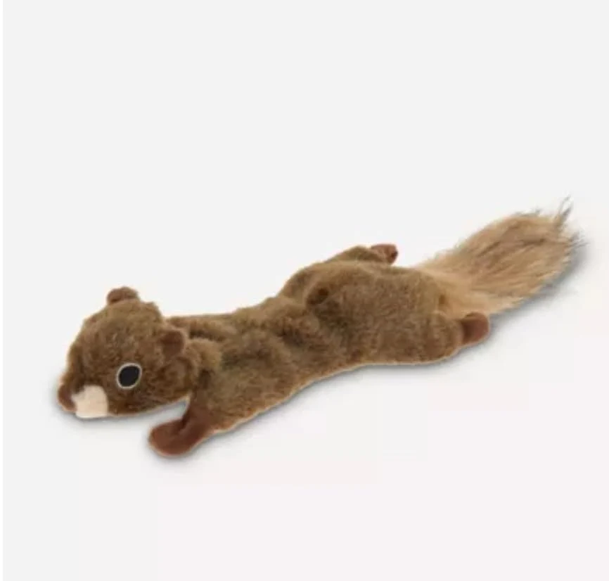 Flexible Joyhound Crazy Comfy istic Squirrel Flattie Dog Toy - Crinkle Squeaker Genuine