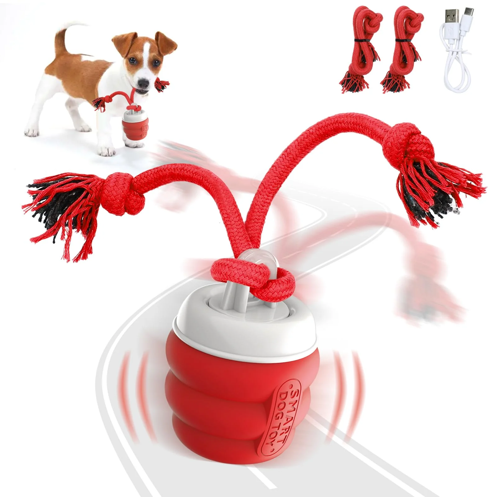 Effective BUPIHUKA Interactive Dog Ball - Rechargeable Moving Toy for Boredom Crimson Artisan