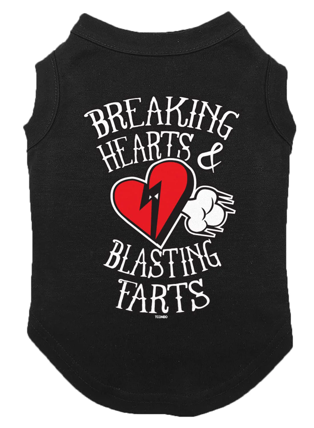 Traditional Tcombo Breaking Hearts Blastings Farts Dog Shirt - Black 2X-Large Dependable