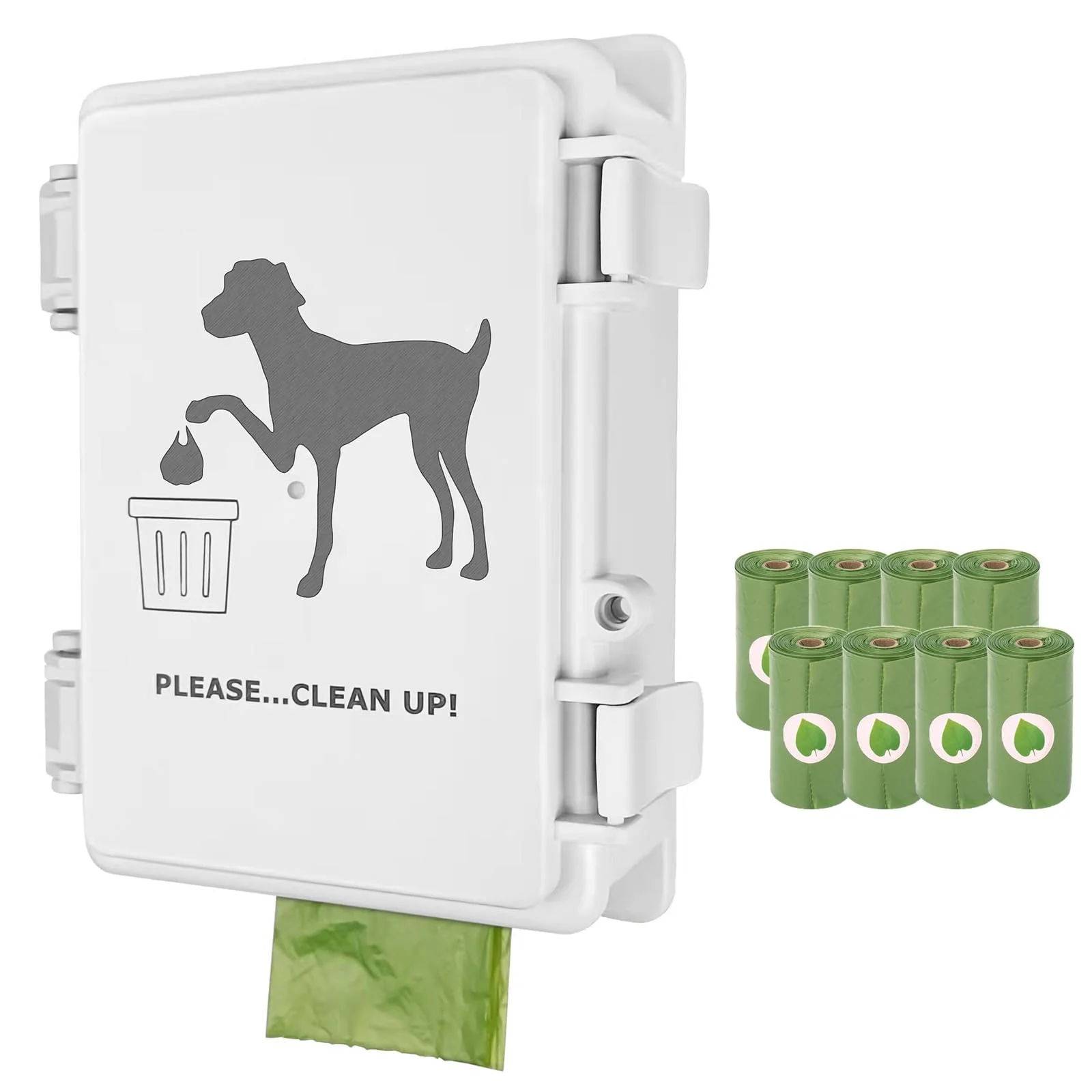 Reliable Onybte Dog Poop Bag Holder - Outdoor Wall Mount Dispenser with 8 Rolls White Functional