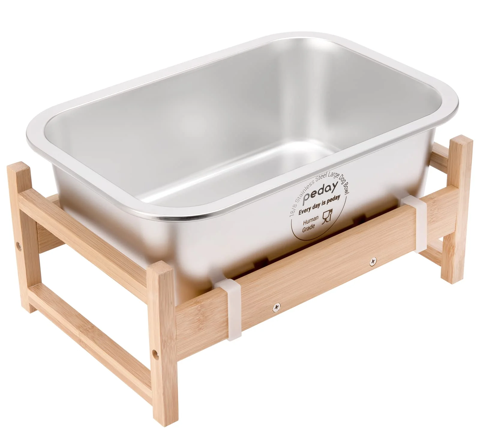 Luxury PEDAY 1.2 Gallon Raised Dog Water Bowl — Human-Grade 18 8 Stainless Steel Responsible