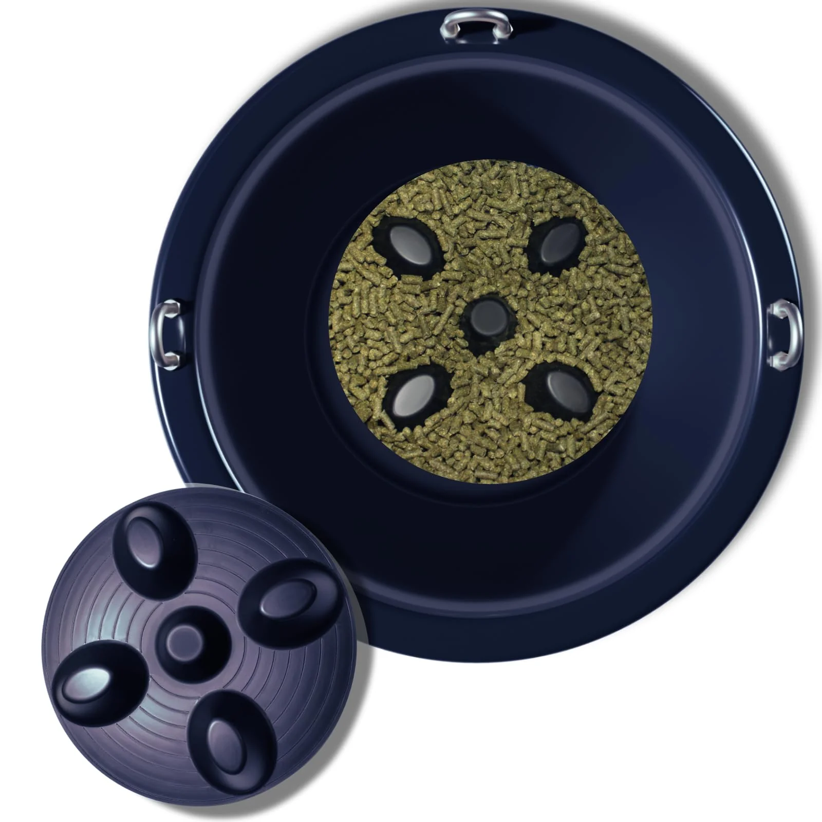 Original Drop 'N' Slow® Patented Portable Equine Slow Feeder Insert — Fits 12-Inch Round Tub Luxury